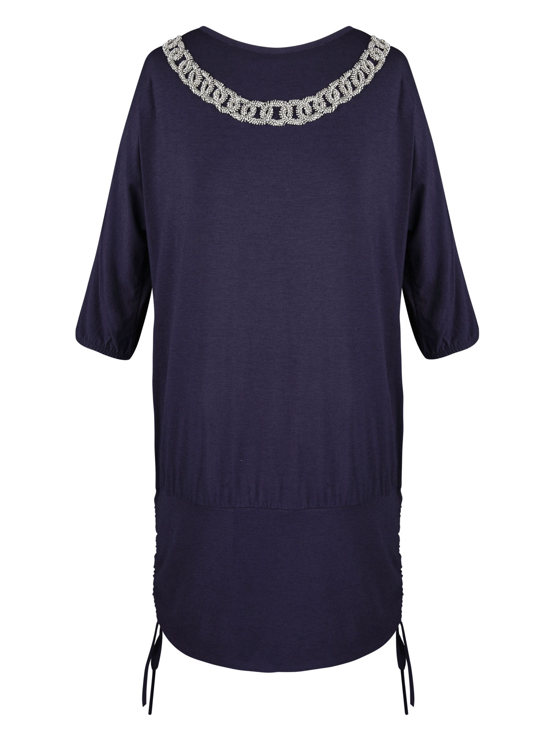 Jesiré Drape Tunic Dress, Military Blue