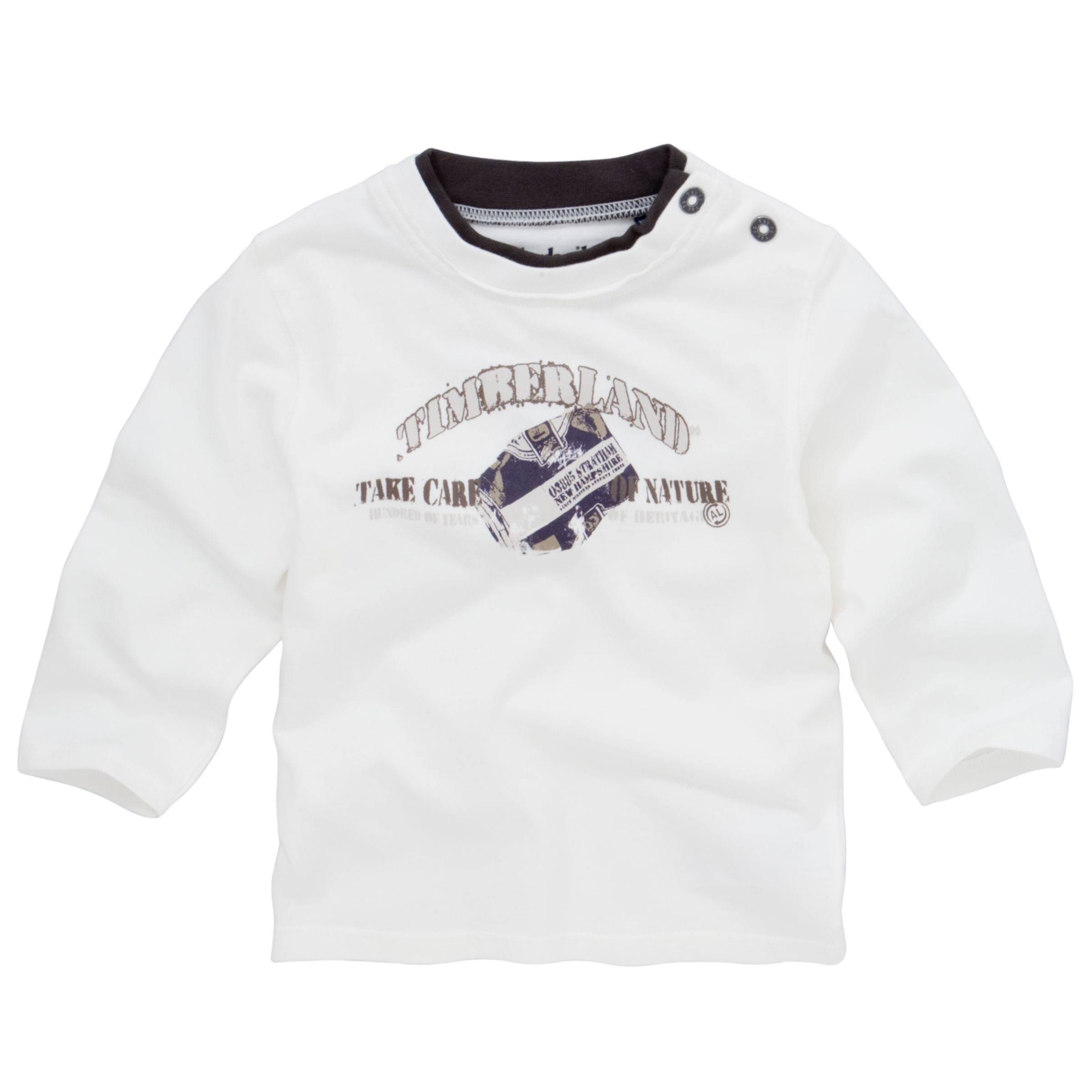 Timberland Logo Long Sleeve T-Shirt, White