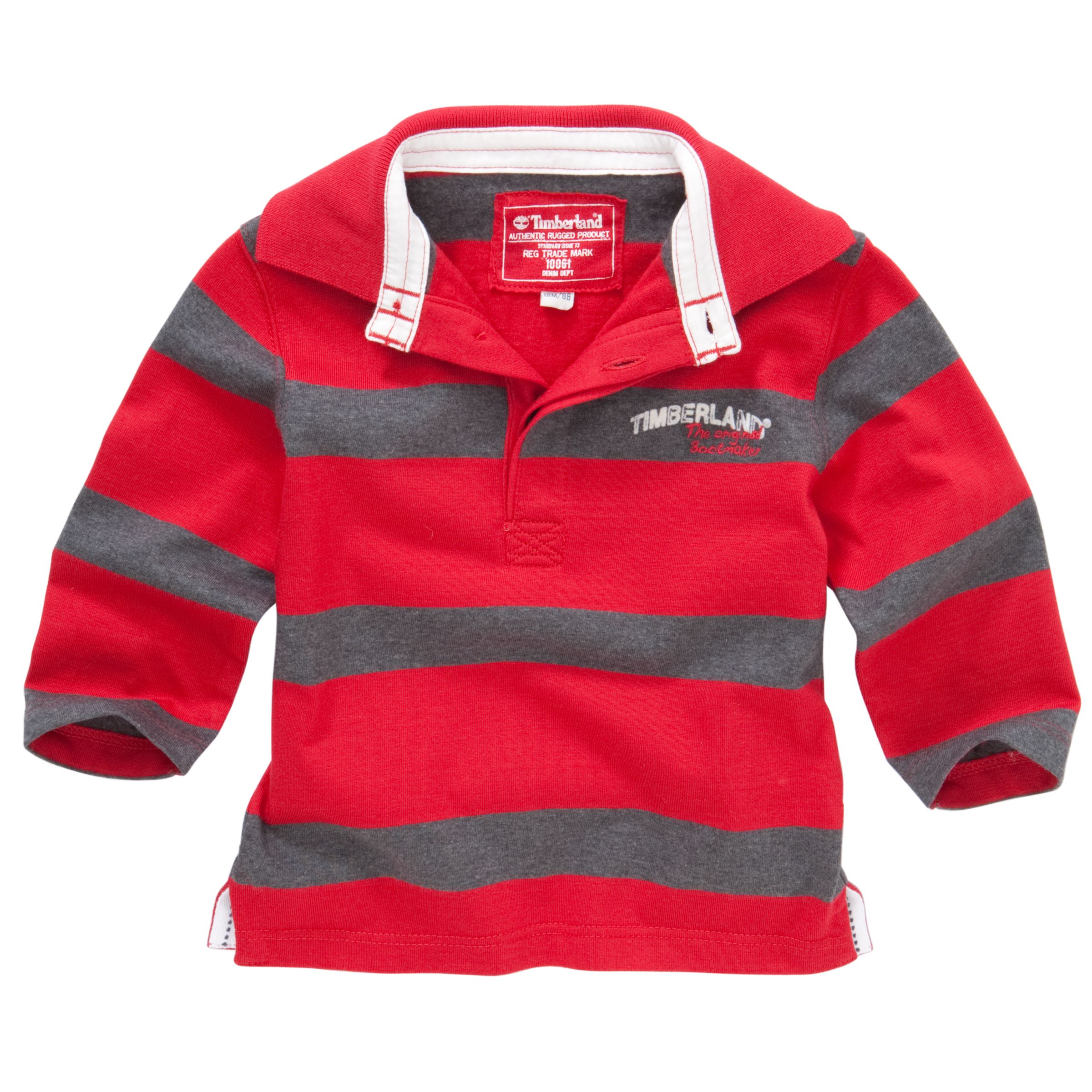 Timberland Stripe Print Long Sleeve Rugby Shirt,