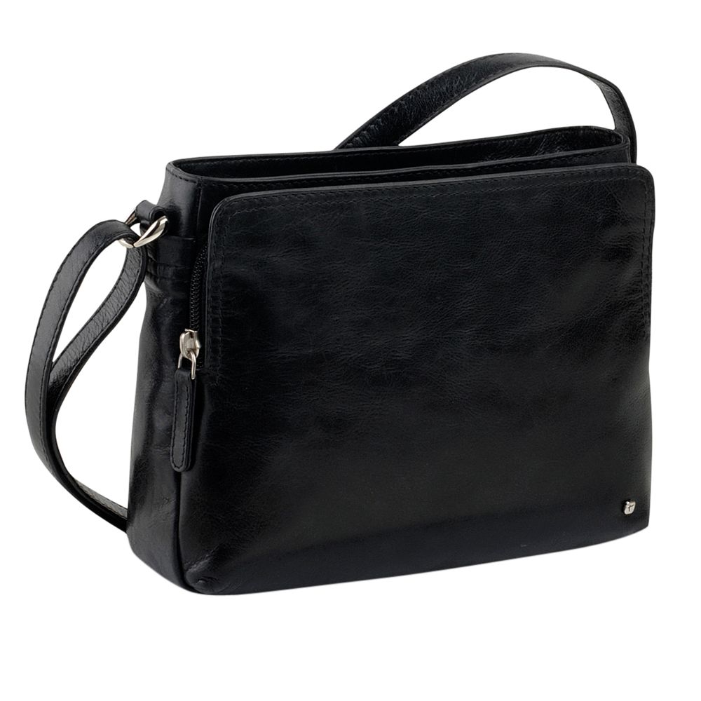 Tula Originals Veg Tan Medium Across Body Handbag, Black