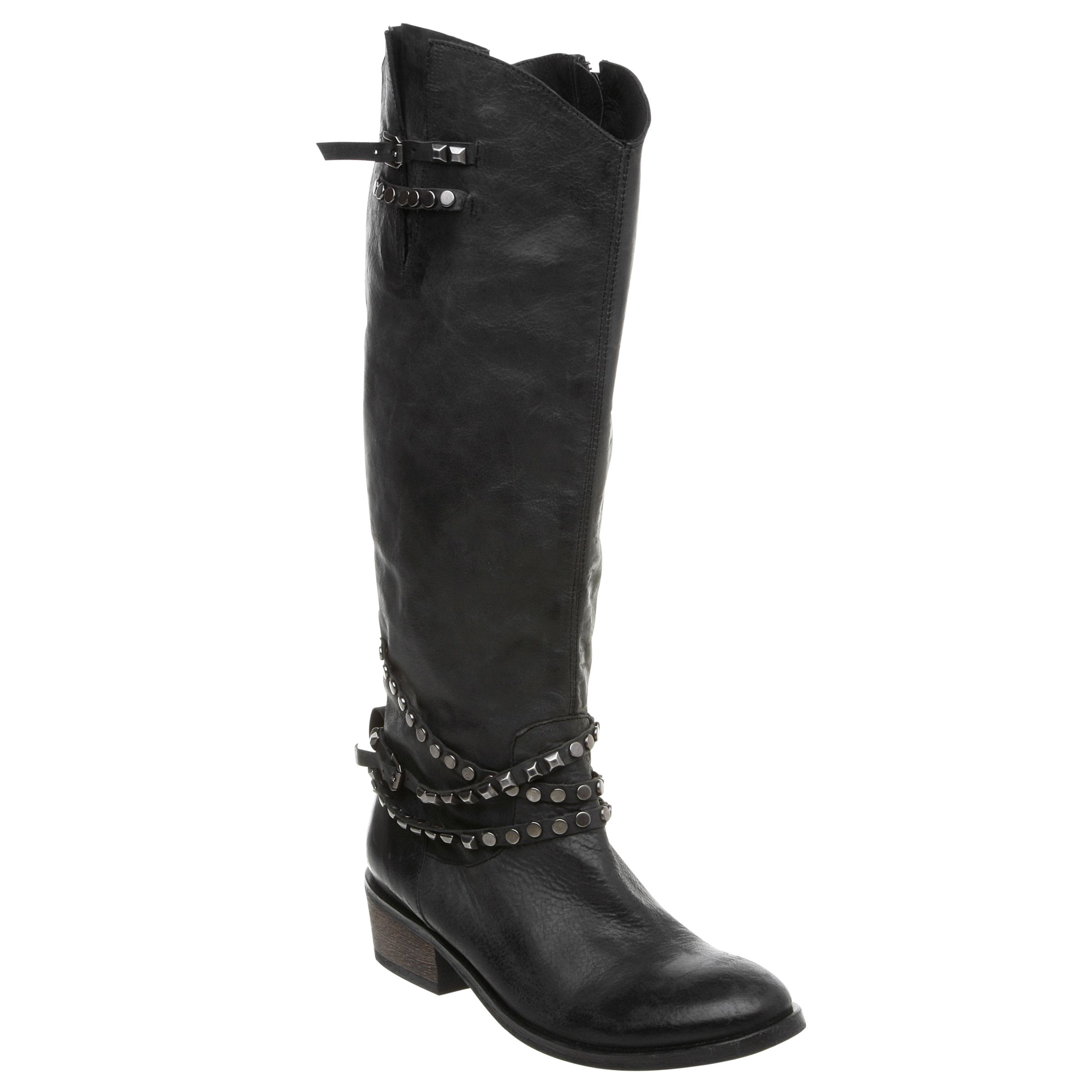 Dune Fortune Knee High Boots, Black