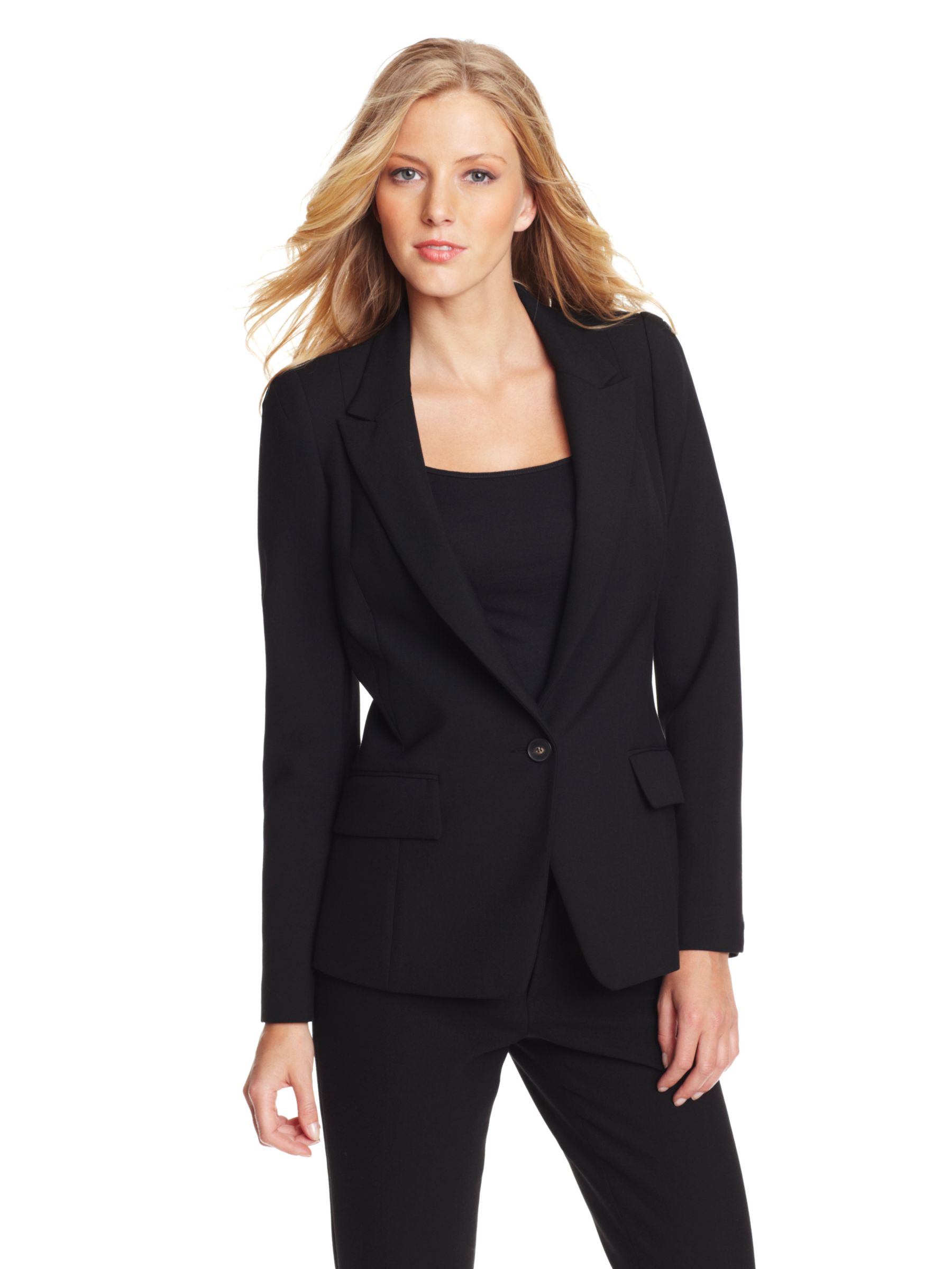 Gérard Darel One Button Suit Jacket, Black at John Lewis