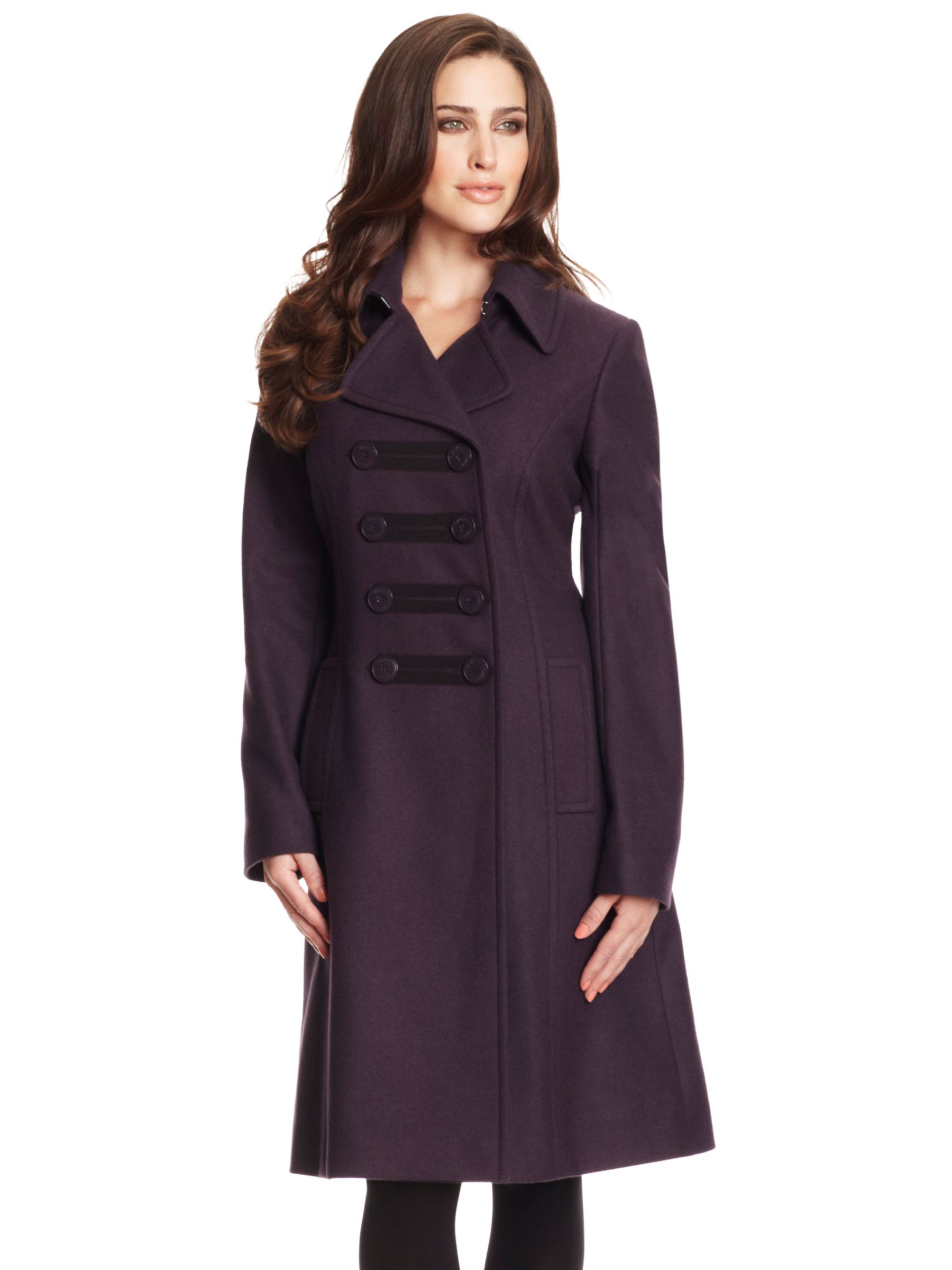 Damsel in a Dress Louisa- May Military Coat, Damson at JohnLewis