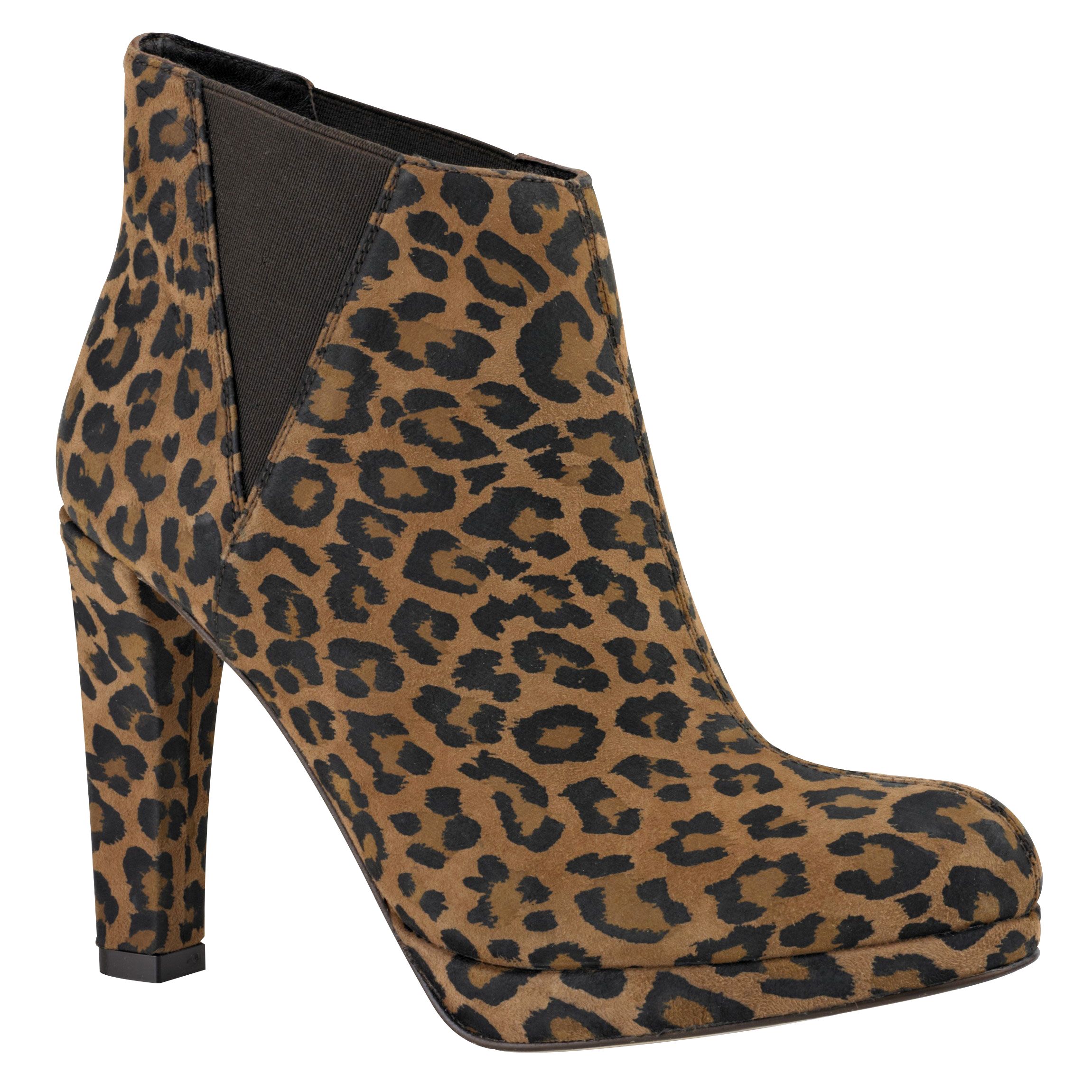 L.K.Bennett Maryann Platform Ankle Boots, Leopard Print at John Lewis