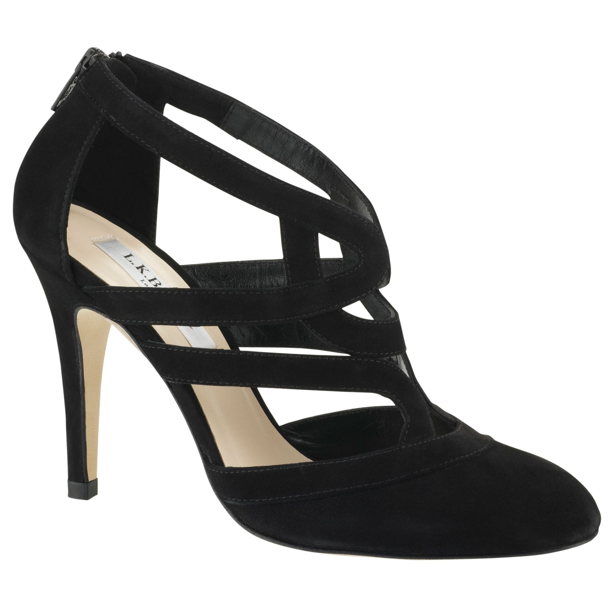 LK Bennett Jezebel Loop Detail Sandals, Black at John Lewis