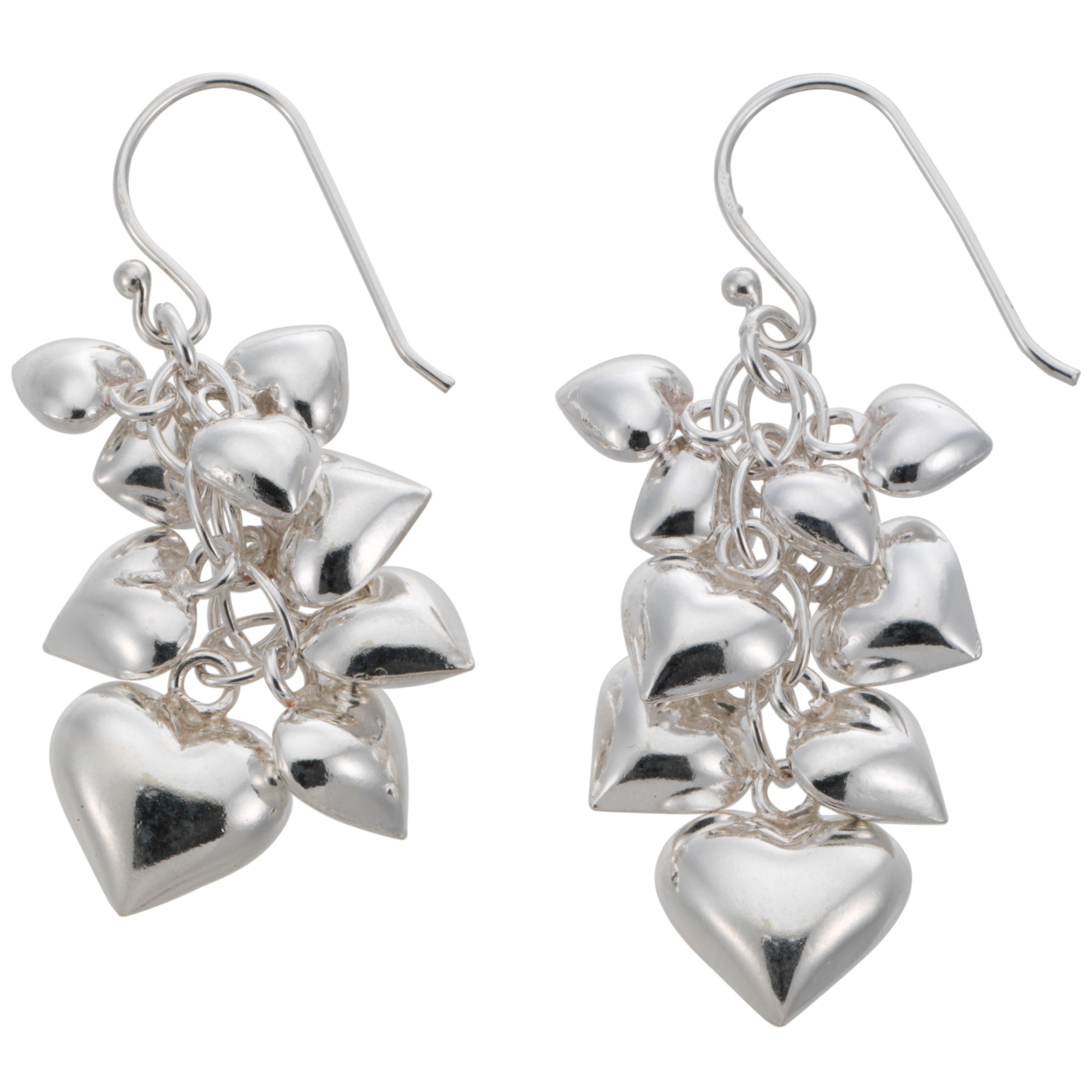 Multi Heart Sterling Silver Earrings