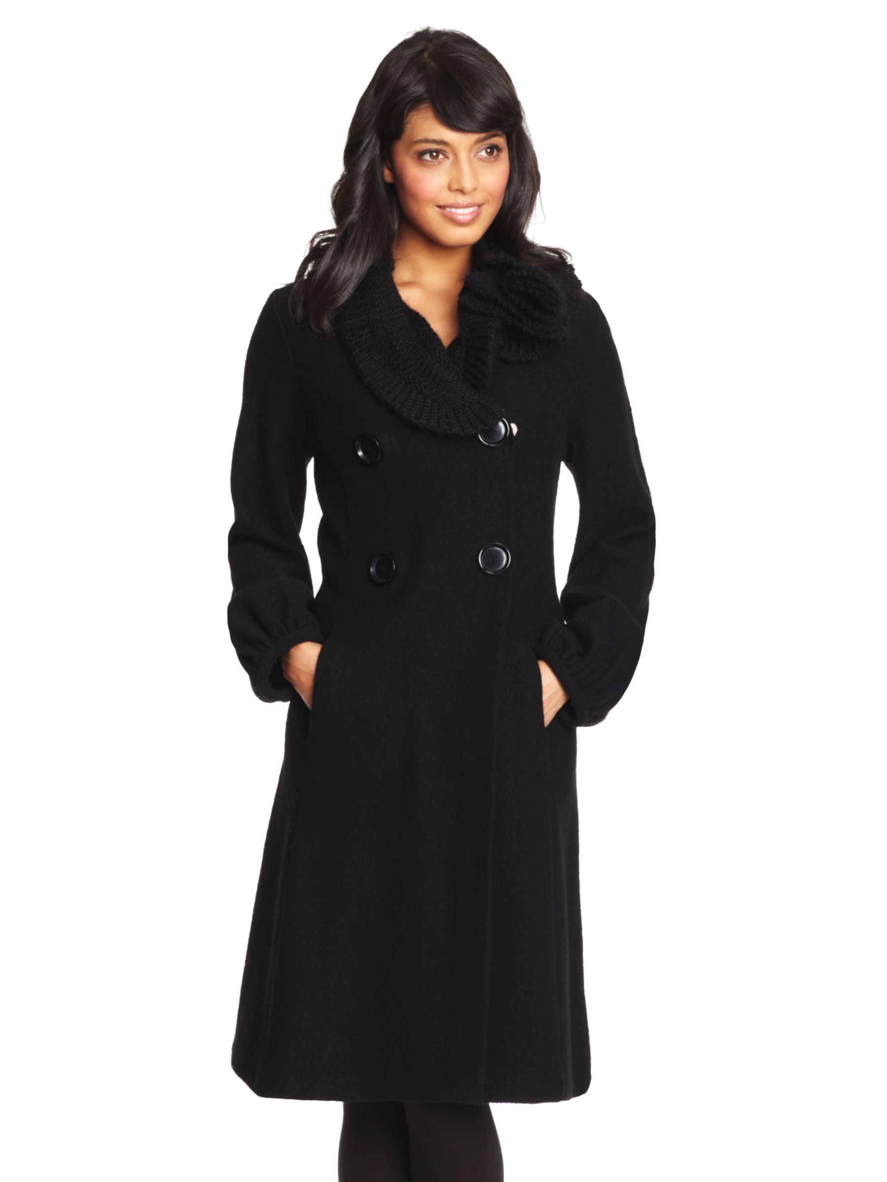 Betty Barclay Boiled Wool Coat, Black at John Lewis