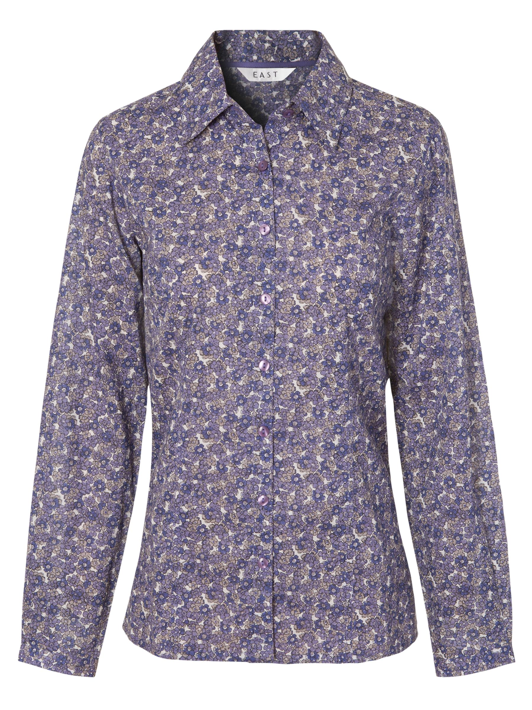 Abigail Print Voile Blouse, Lavender