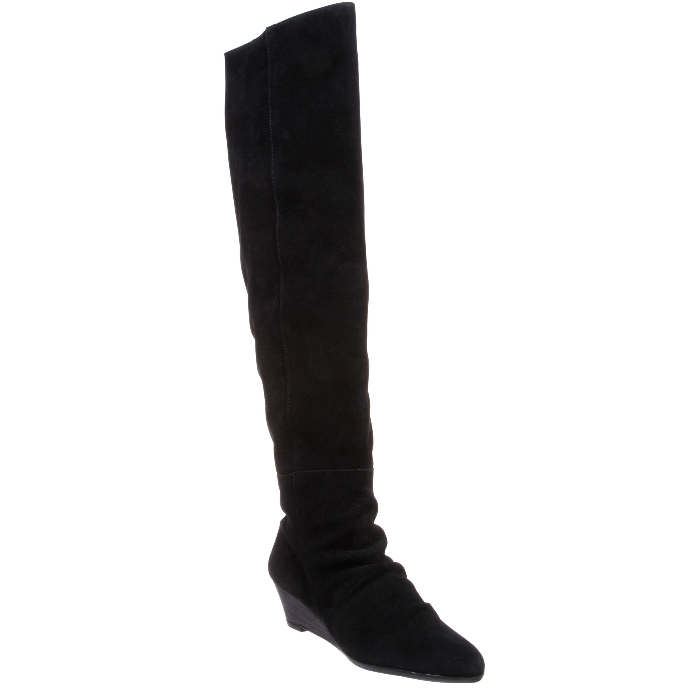 Dune Bingo Wedge Tall Boots, Black