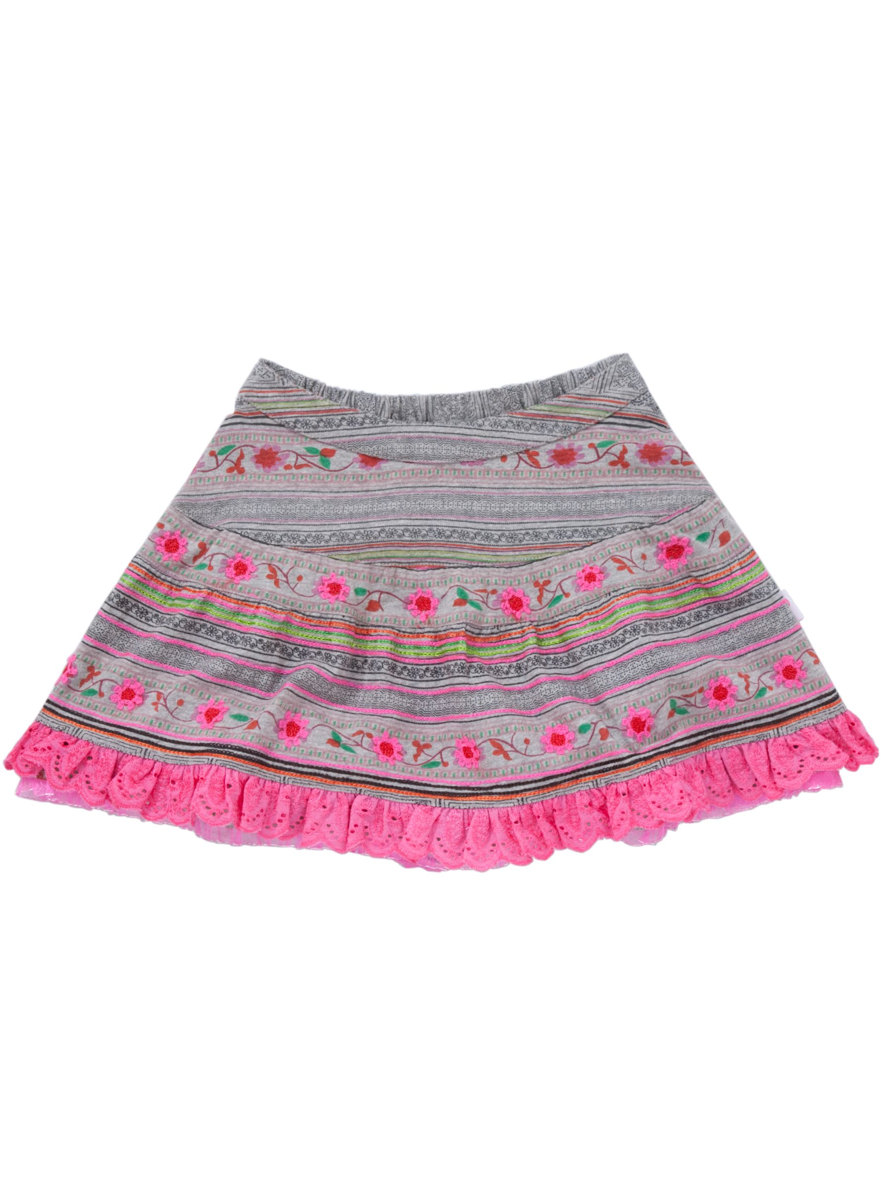 Mim Pi Floral Print Skirt GreyMulti