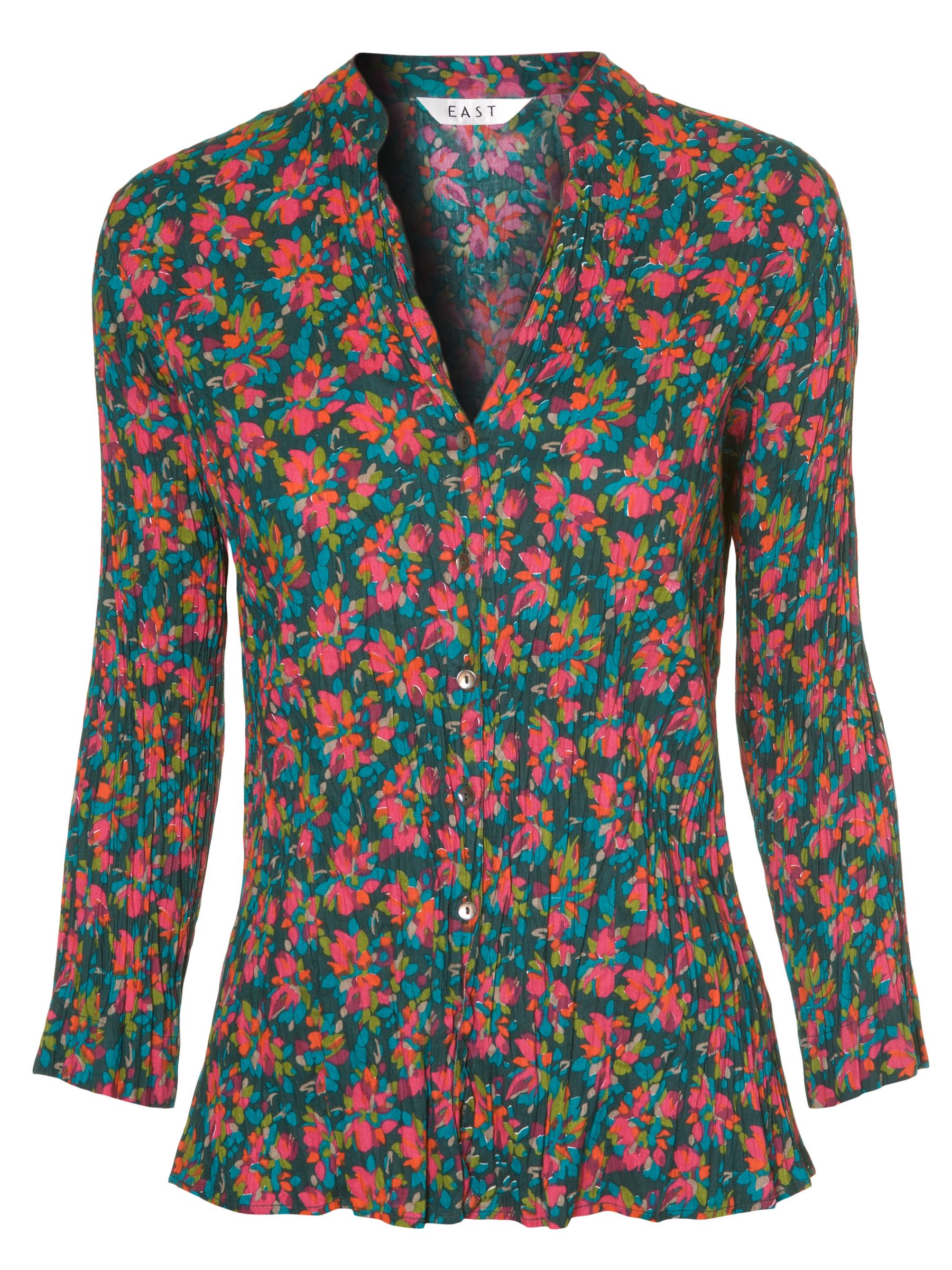 East Marrissa Floral Print Crinkle Blouse,