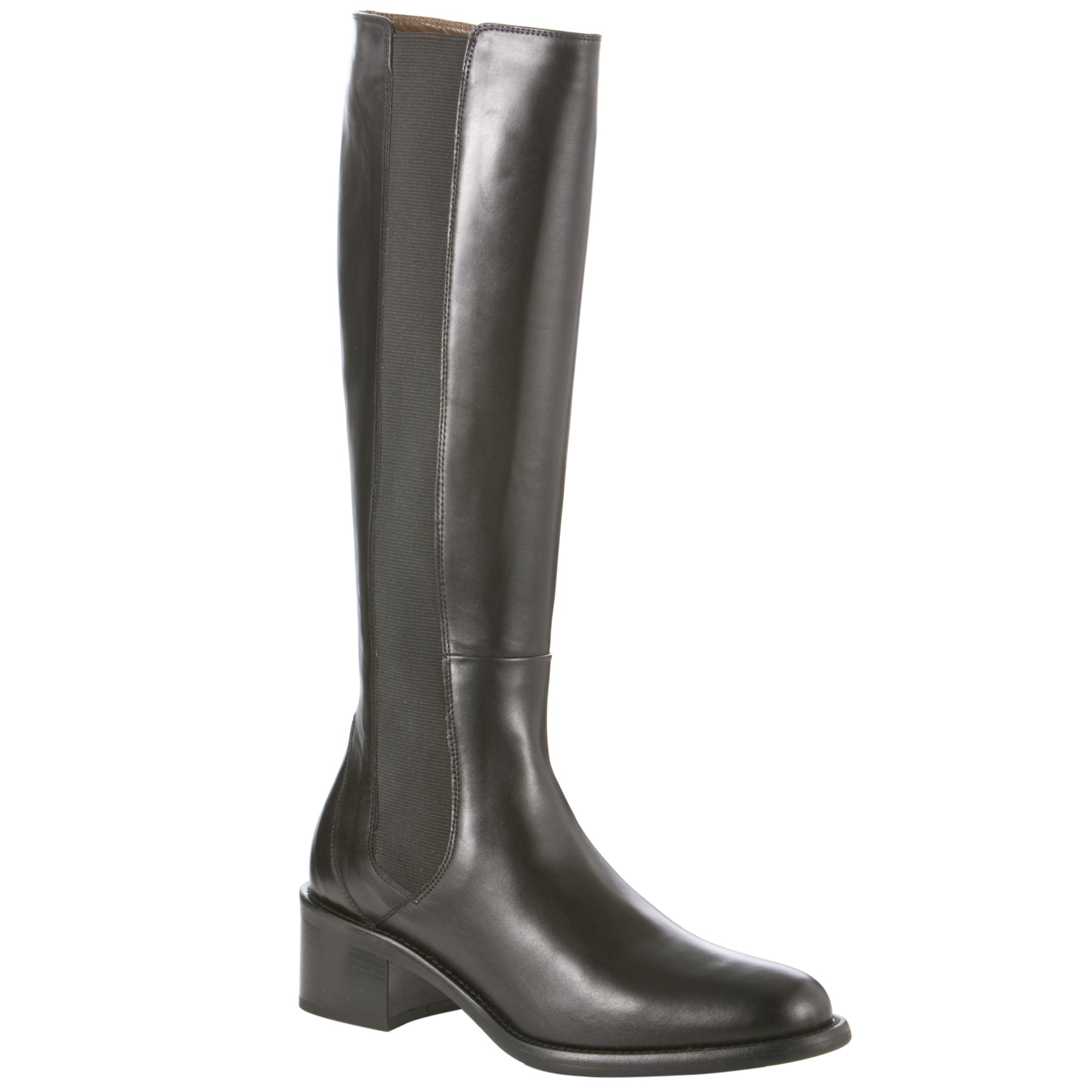 Hobbs Jamie Elastic Side Long Boots, Black at John Lewis