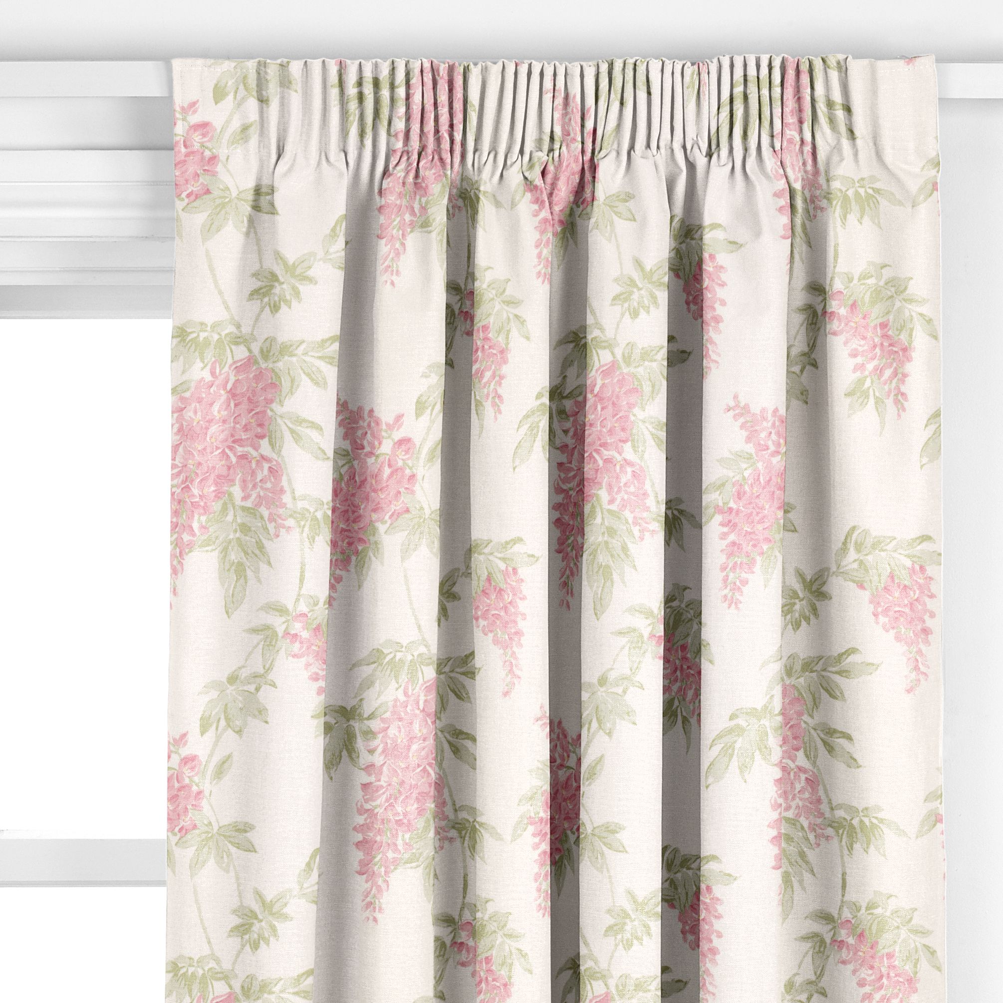 John Lewis Wisteria Pencil Pleat Curtains, Ash