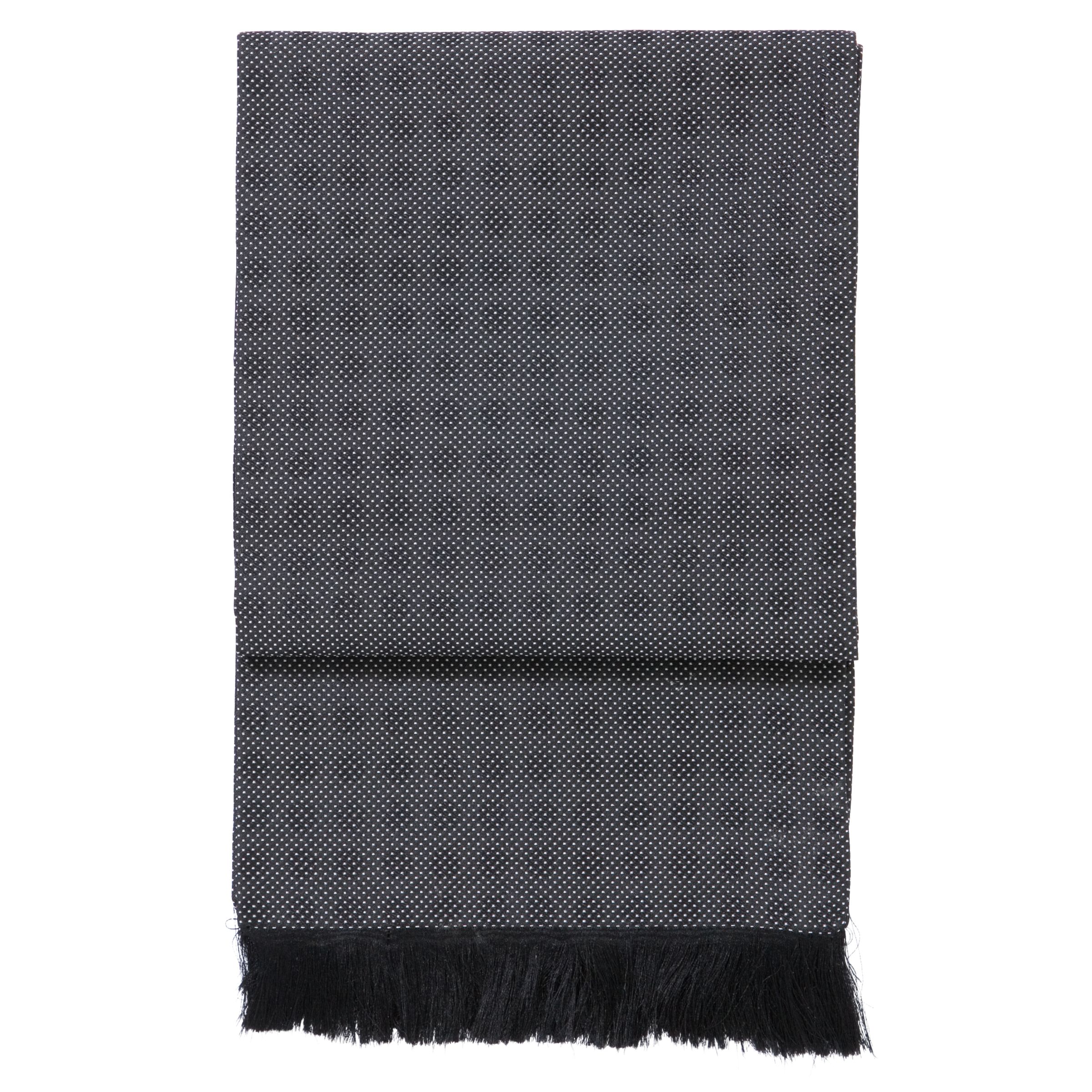 John Lewis Polka Dot Dress Scarf, Black