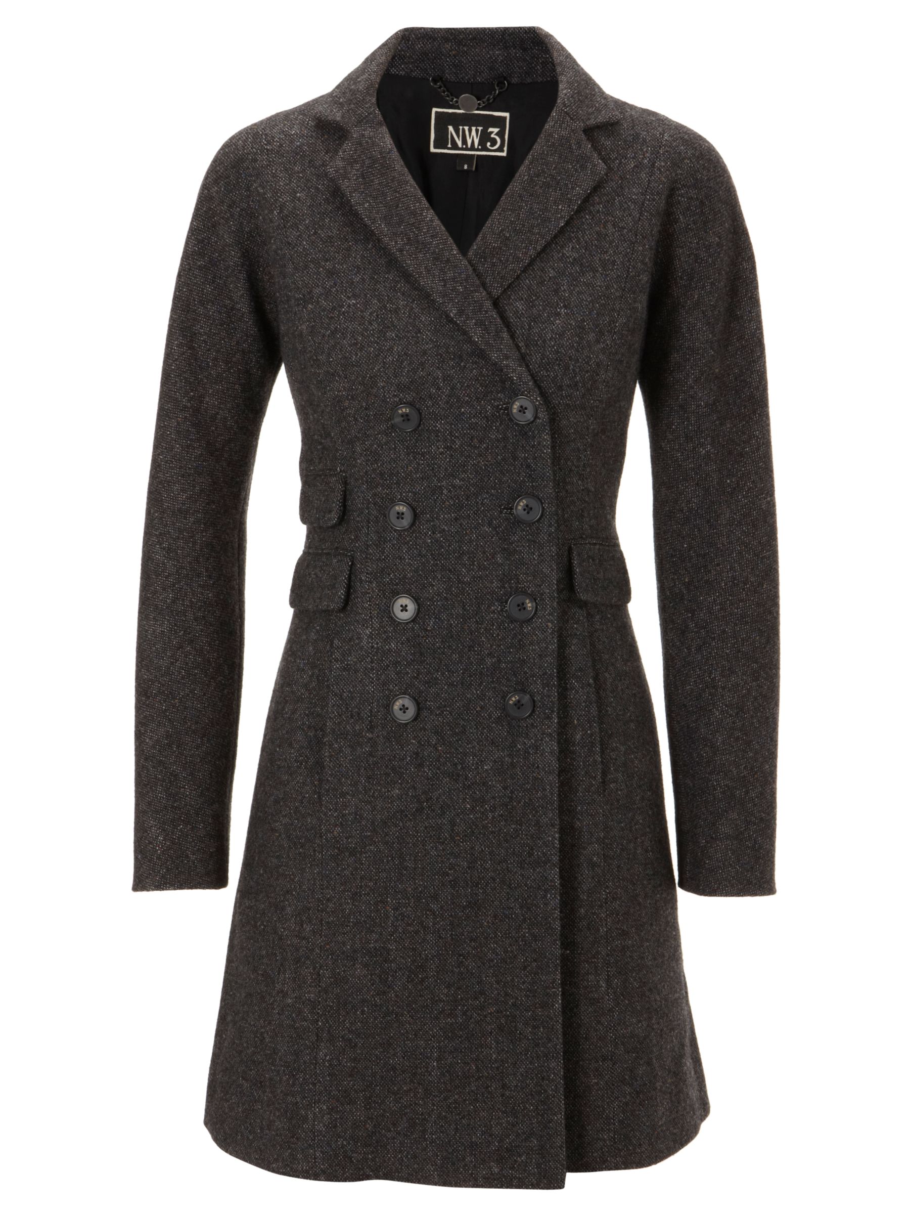 NW3 Riding Coat, Granite Melange at John Lewis