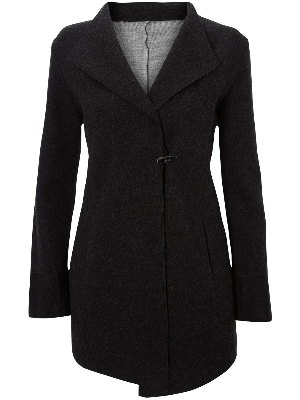 Viyella Boiled Wool Toggle Jacket, Dark Charcoal at JohnLewis