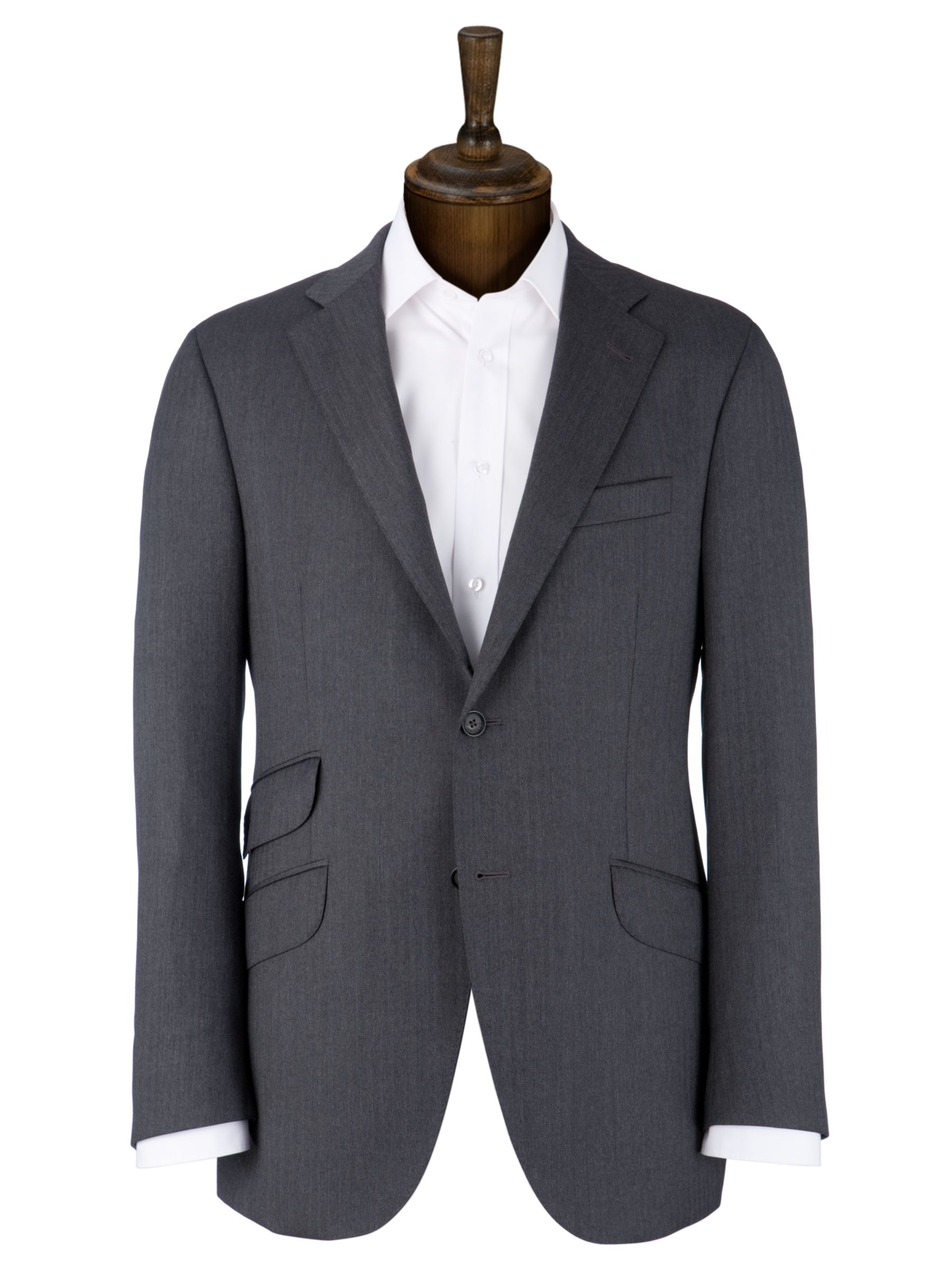 Hackett London Herringbone Suit Jacket, Charcoal at John Lewis