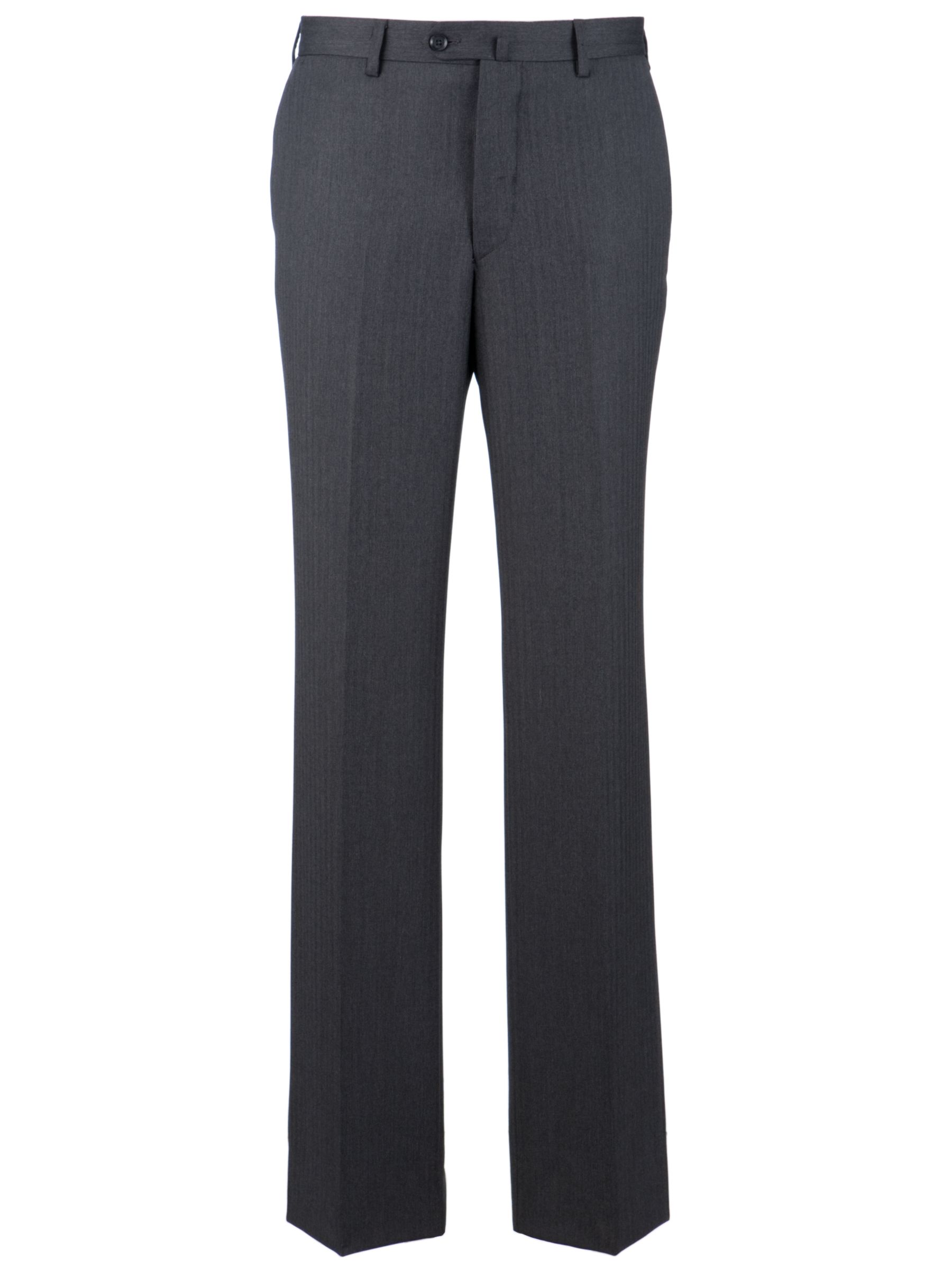 Hackett London Herringbone Suit Trousers, Charcoal at John Lewis