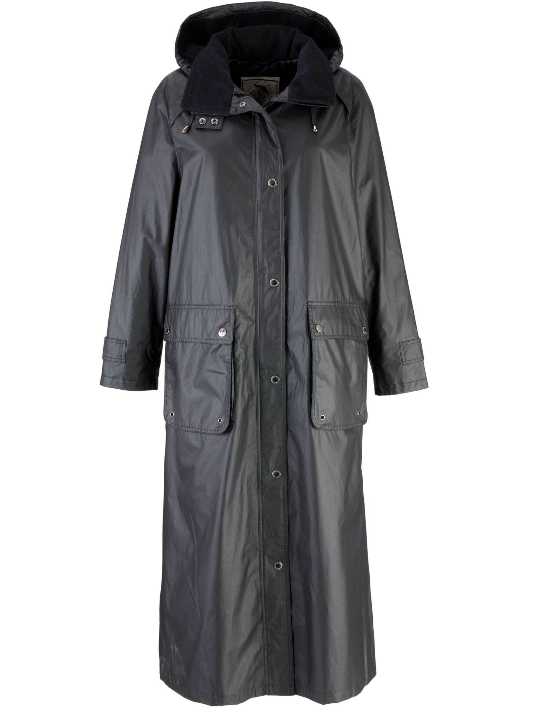 Four Seasons Hanging Wax Coat, Black at John Lewis