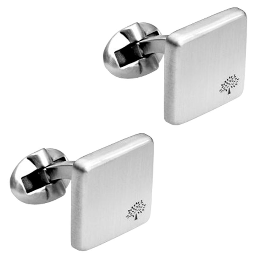 Mulberry Square Tree Cufflinks, Silver