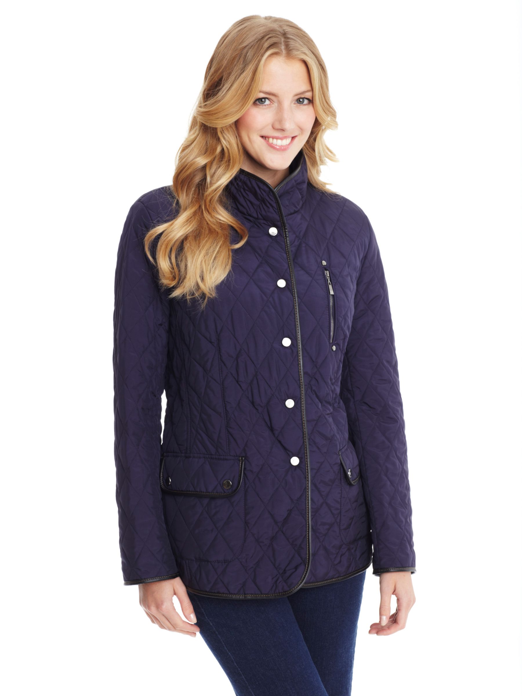 Basler Short Padded Jacket, Marine at John Lewis