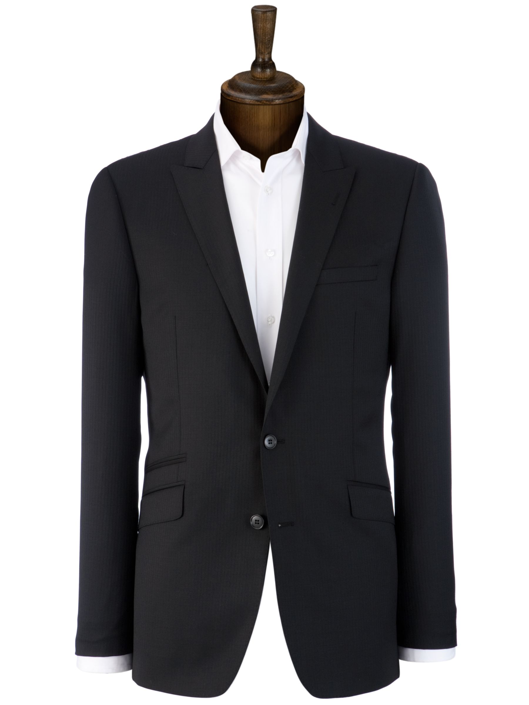 COLLECTION, John Lewis Men Self Stripe Suit Jacket, Black at John Lewis