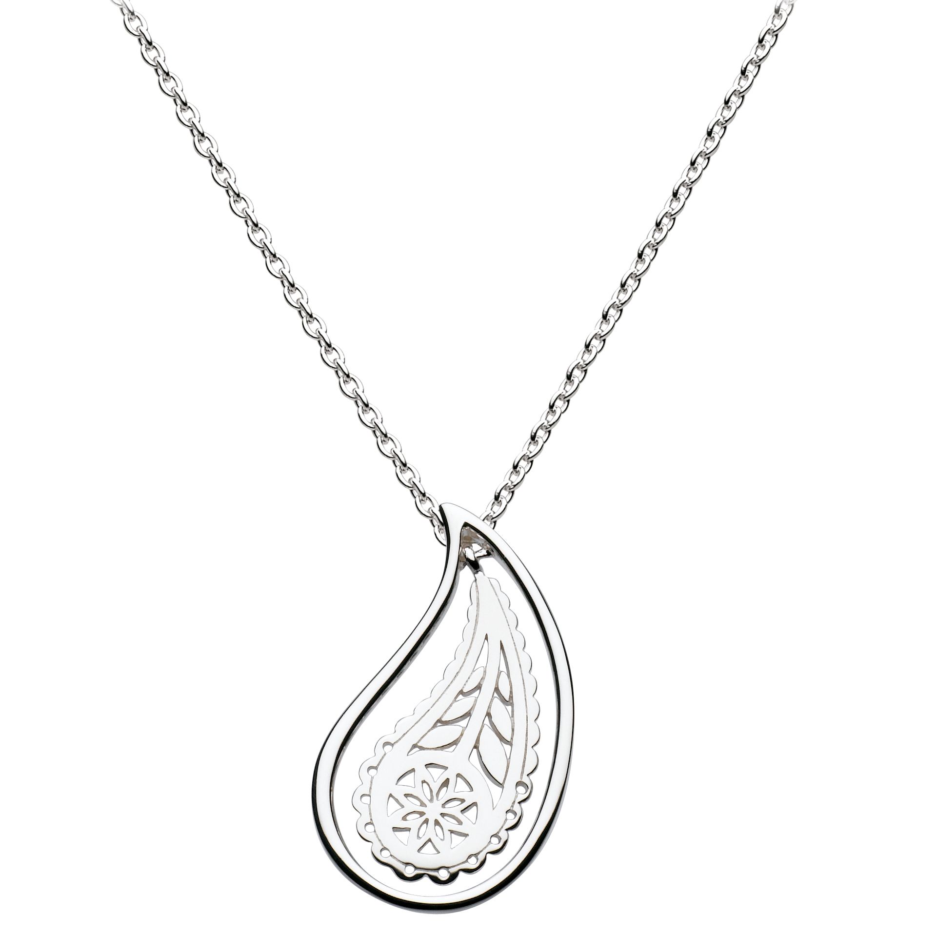 Kit Heath Sterling Silver Large Paisley Drop