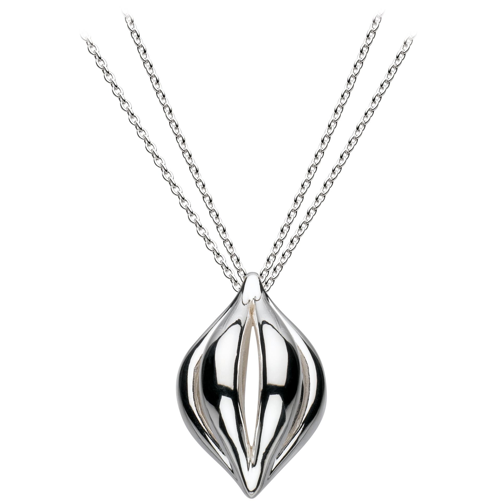 Sterling Silver Bud Pendant Necklace
