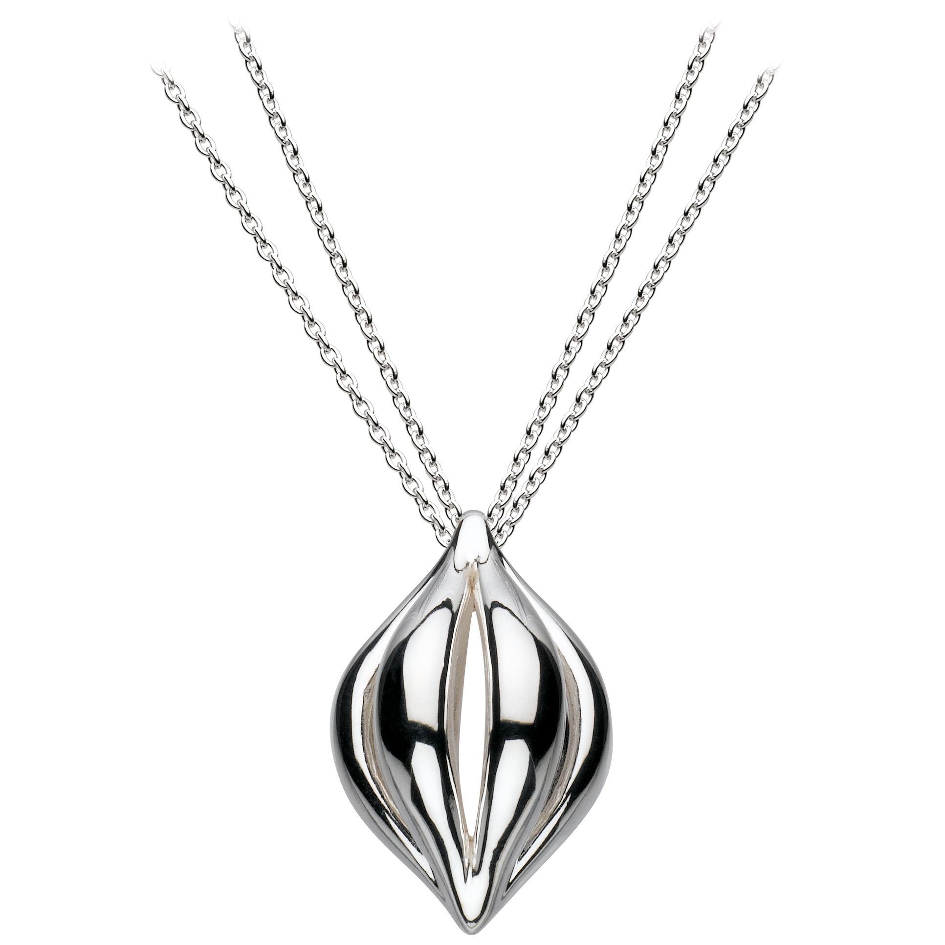 Kit Heath Sterling Silver Bud Pendant Necklace