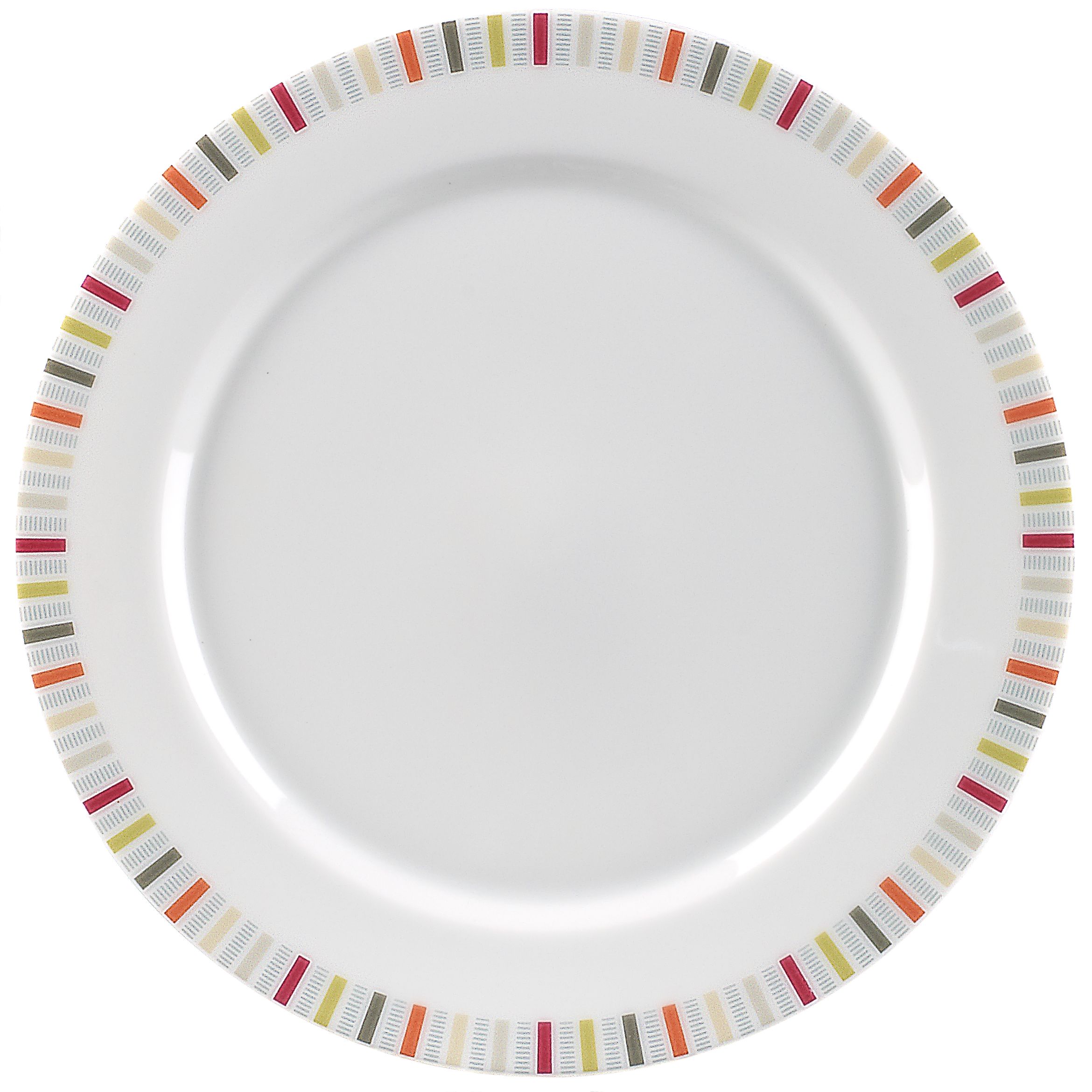 John Lewis Connect Stripe Plates, Multi