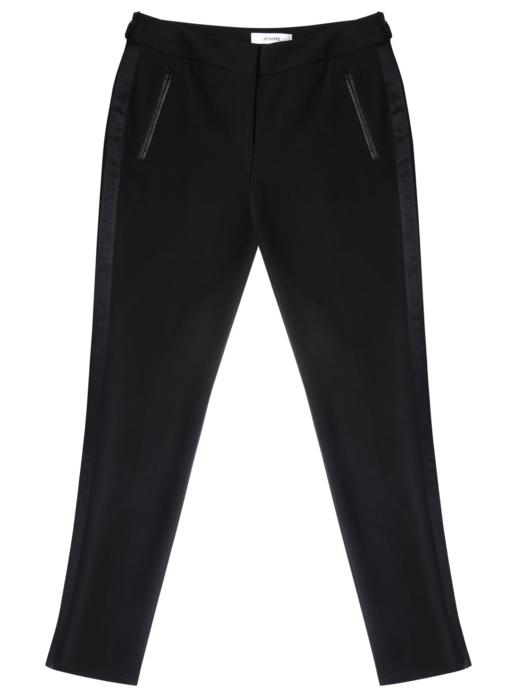 Jesiré Satin Trim Capri Trousers, Black