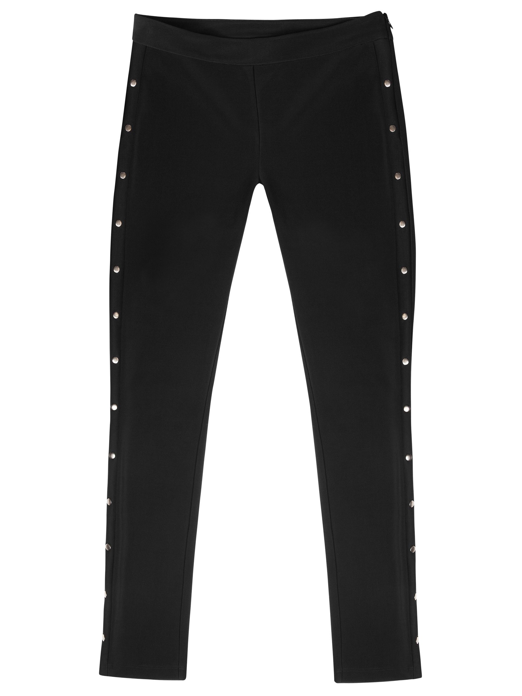 Jesiré Studded Skinny Rib Leggings, Black