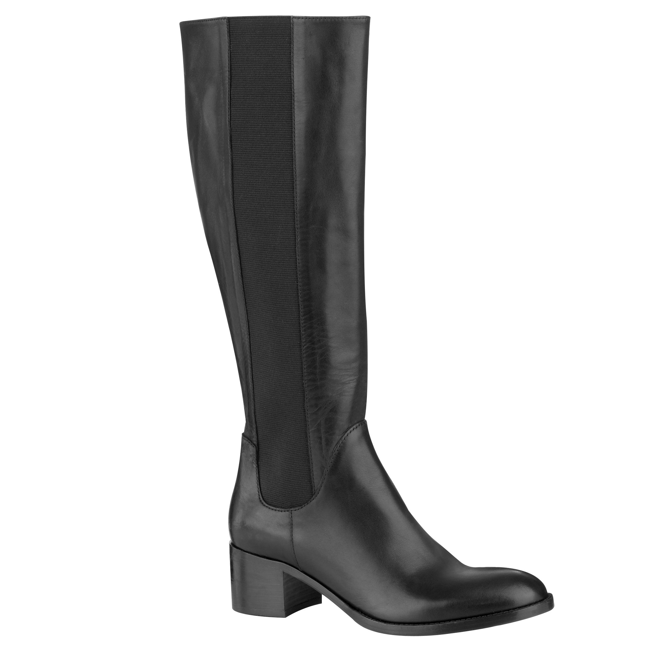 L.K.Bennett Bay Knee Boots, Black at John Lewis