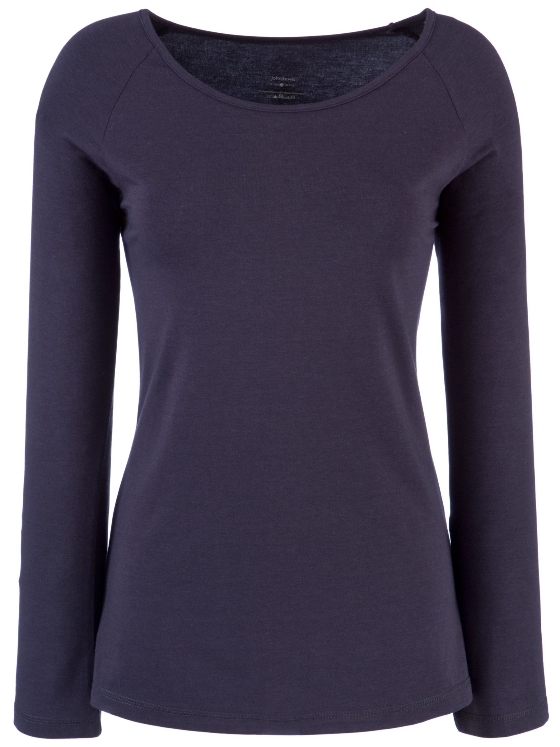 John Lewis Long-sleeve Yoga T-Shirt, Charcoal