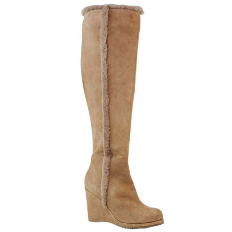 L.K. Bennett Verity Suede Knee High Boots, Mink at John Lewis