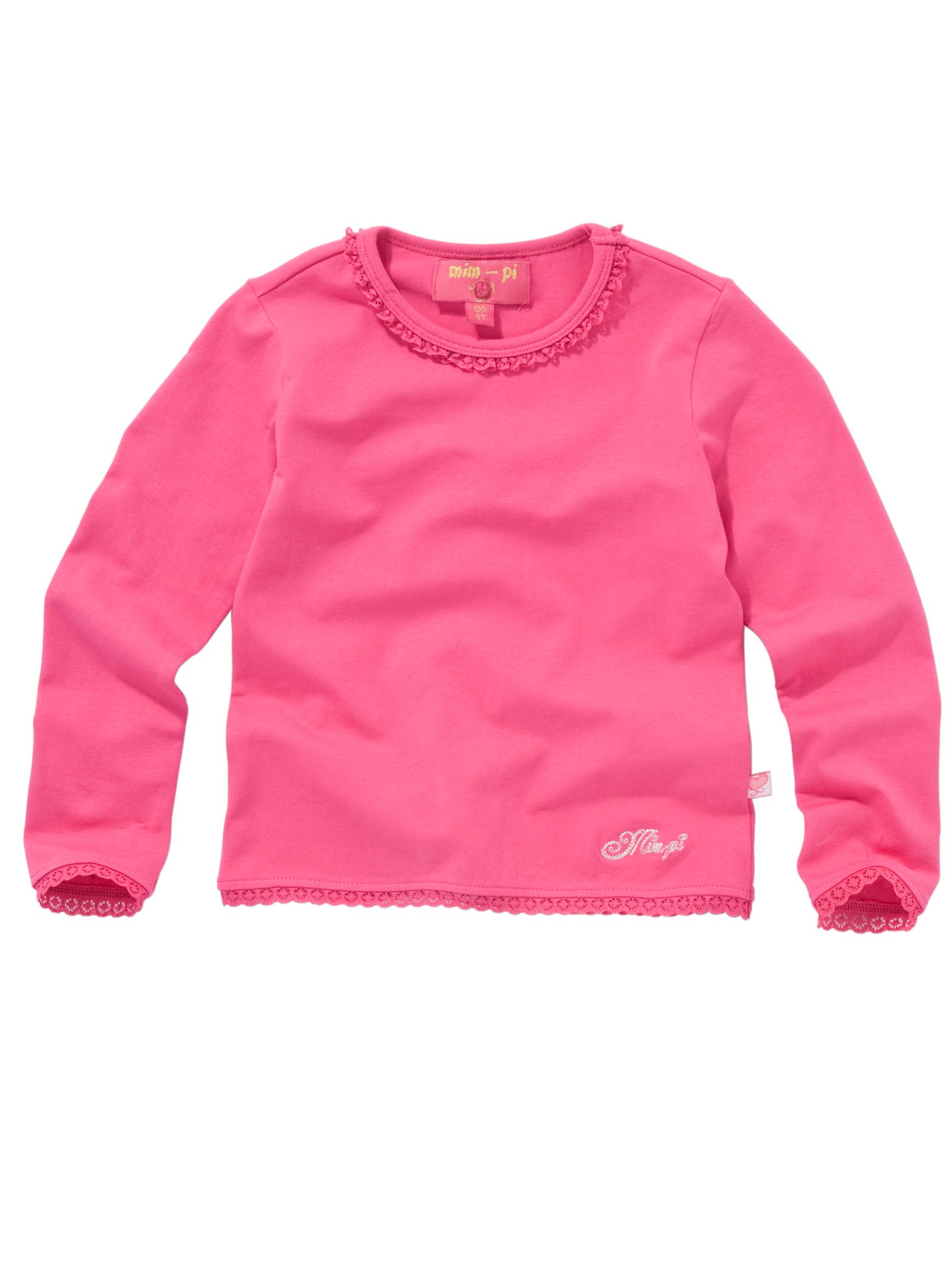 Mim Pi Frill Neck Long Sleeve Top Pink