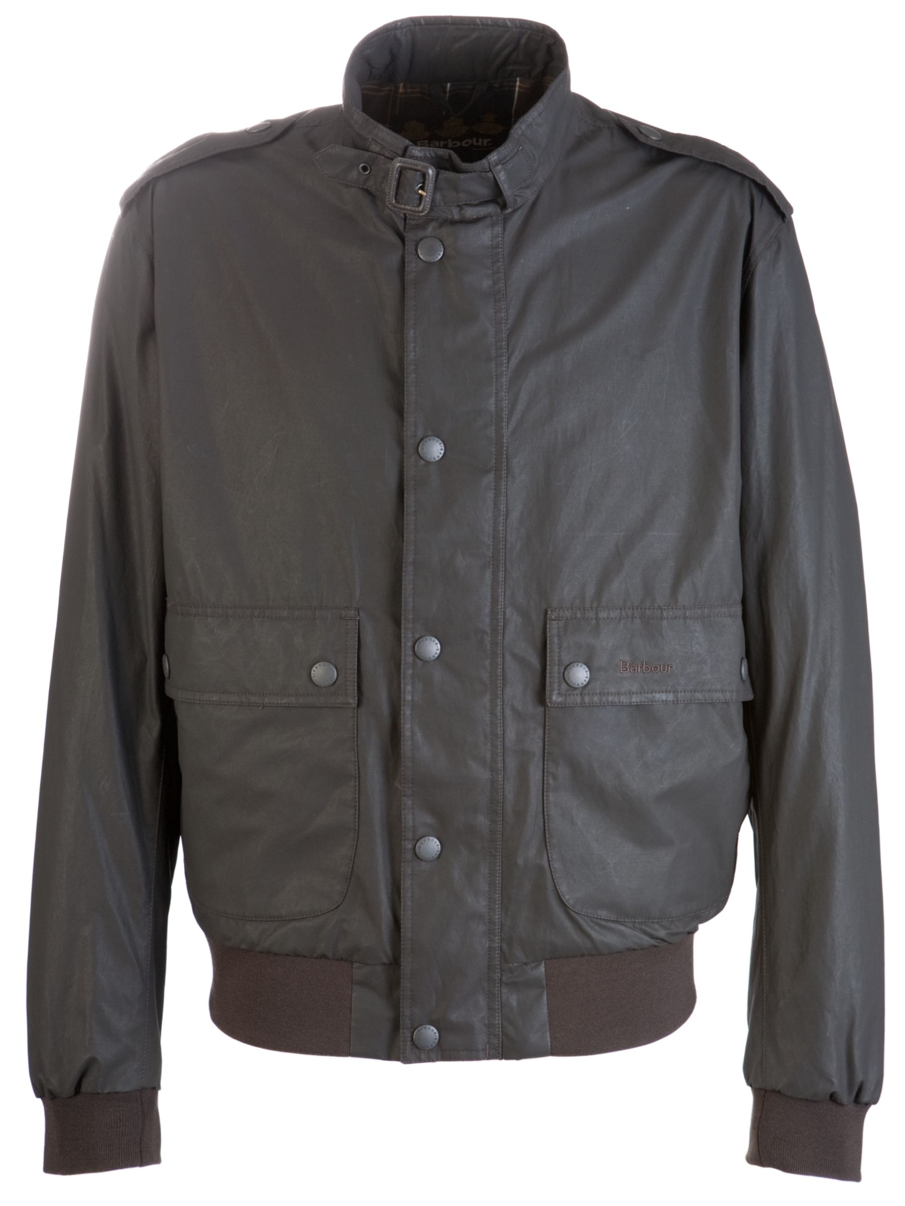 Barbour Carbon Finish Flyer Jacket, Brown at John Lewis