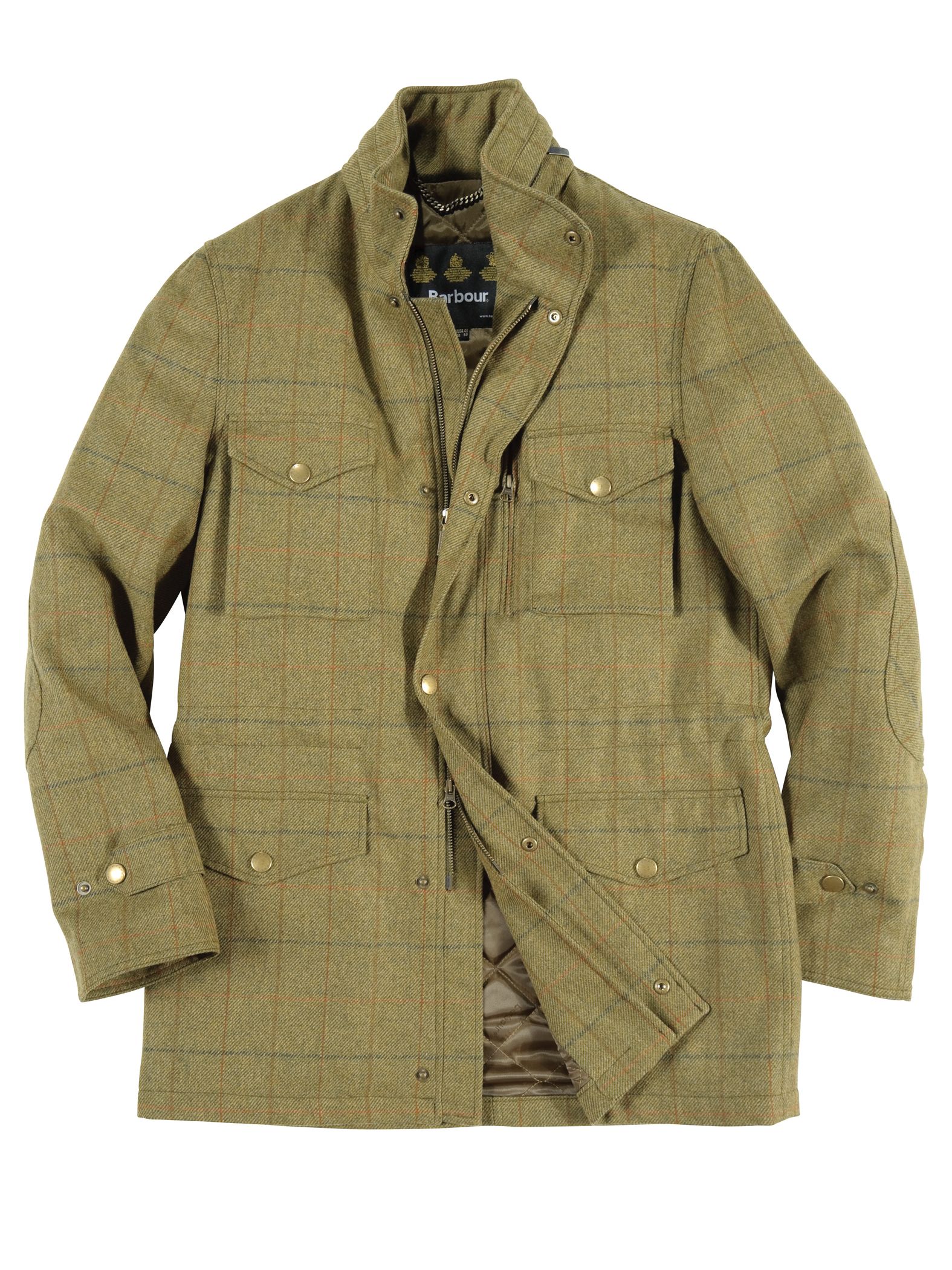 Barbour Tweed Sapper Jacket, Olive, 40 at John Lewis