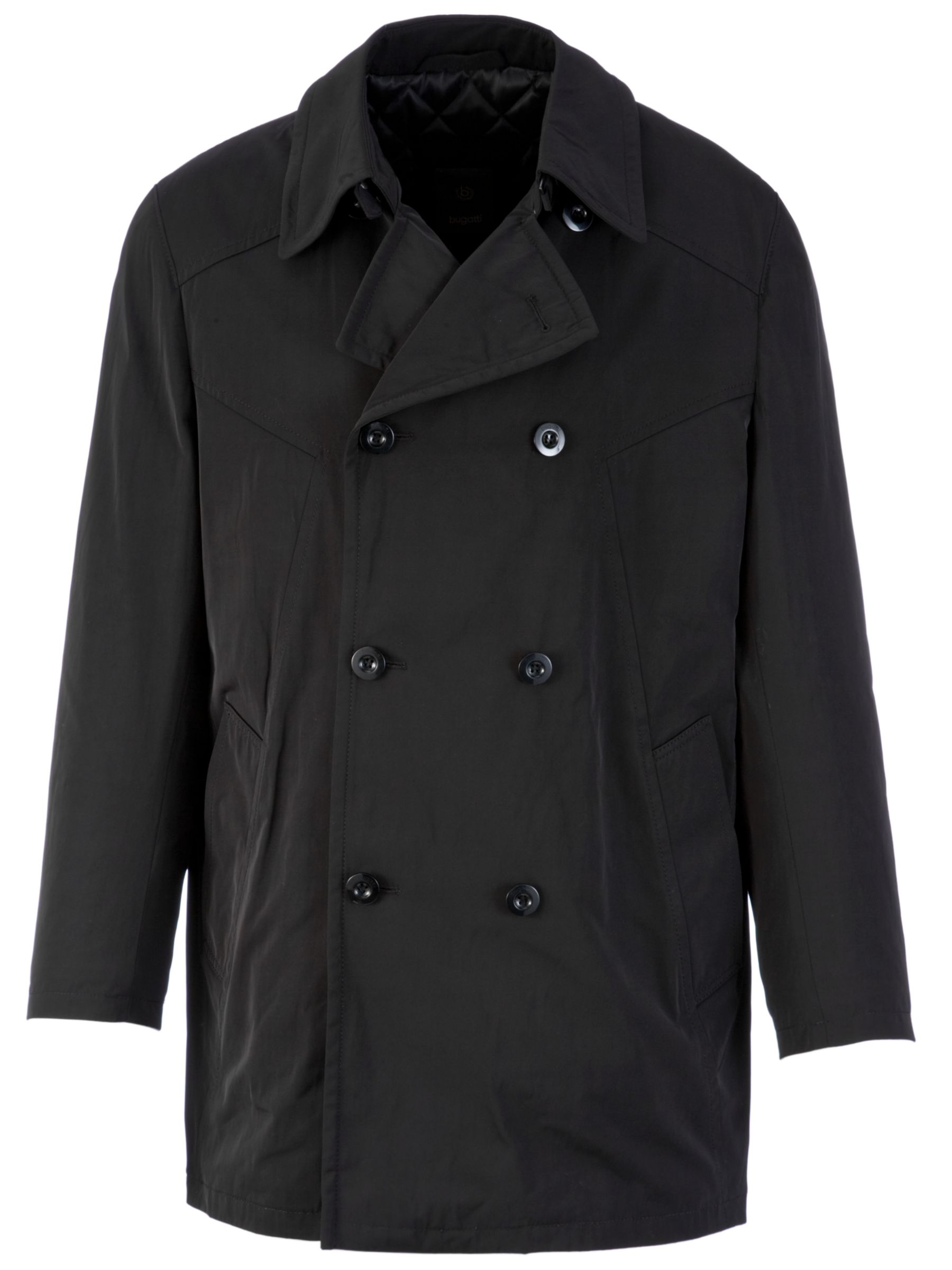 Bugatti Fashion Trench Coat, Black at John Lewis