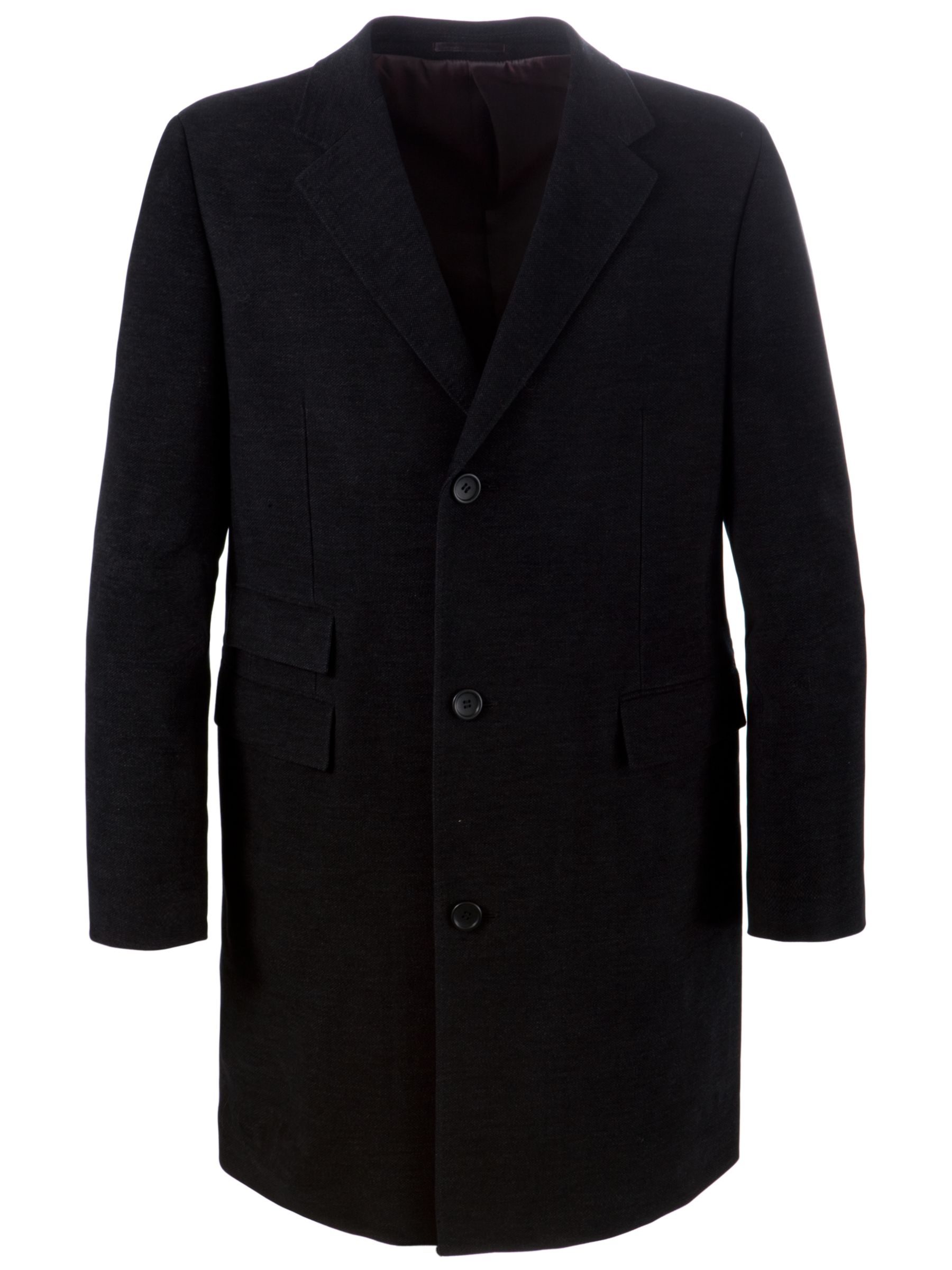 John Lewis Men Birdseye Moleskin Slant Coat, Grey at John Lewis