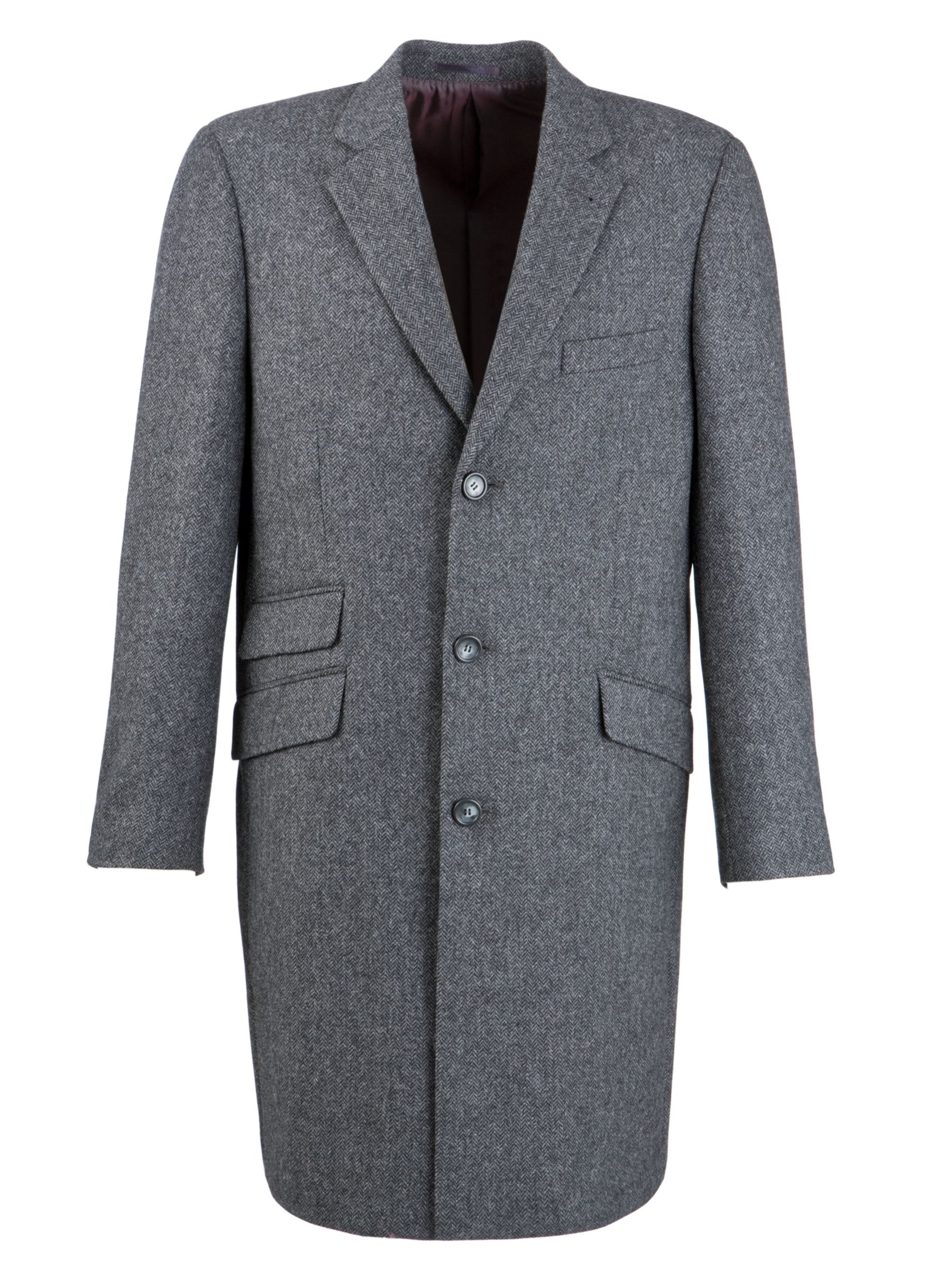 John Lewis Men Herringbone Jacket, Charcoal at John Lewis