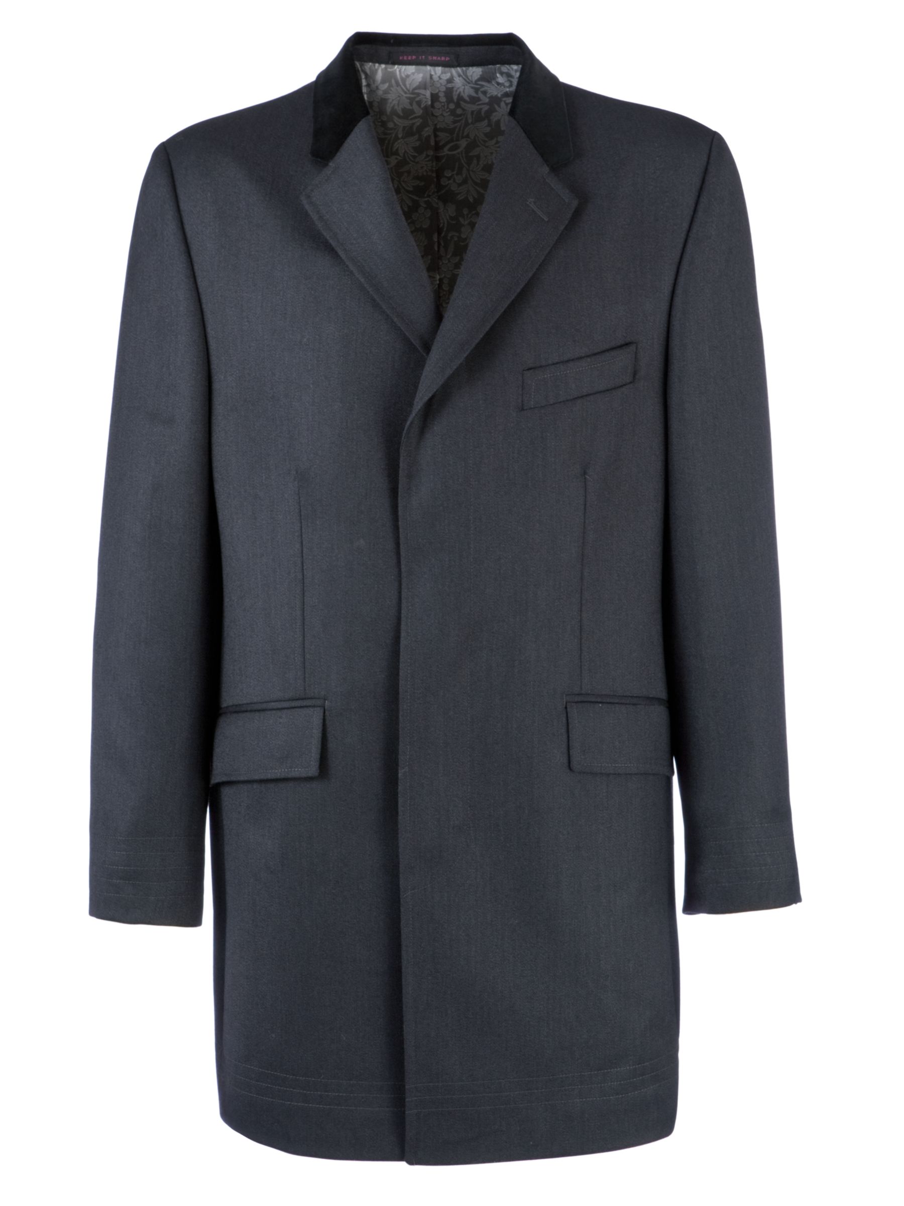 Duchamp Duke Covert Coat, Black at John Lewis