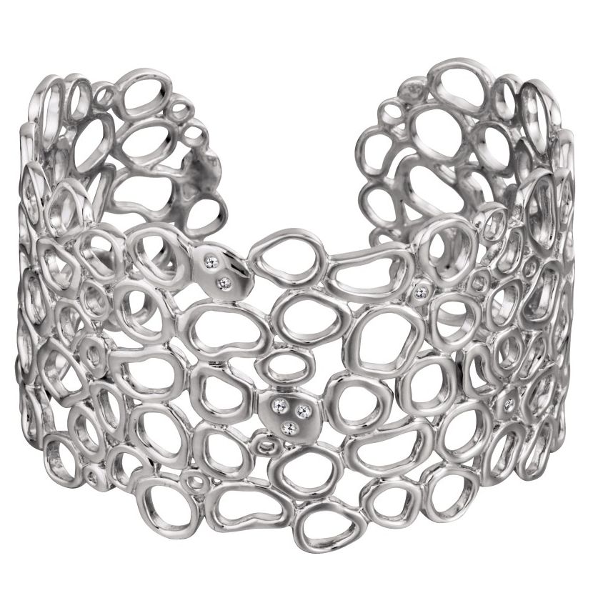 Hot Diamonds Bali Sterling Silver Diamond Set Cuff