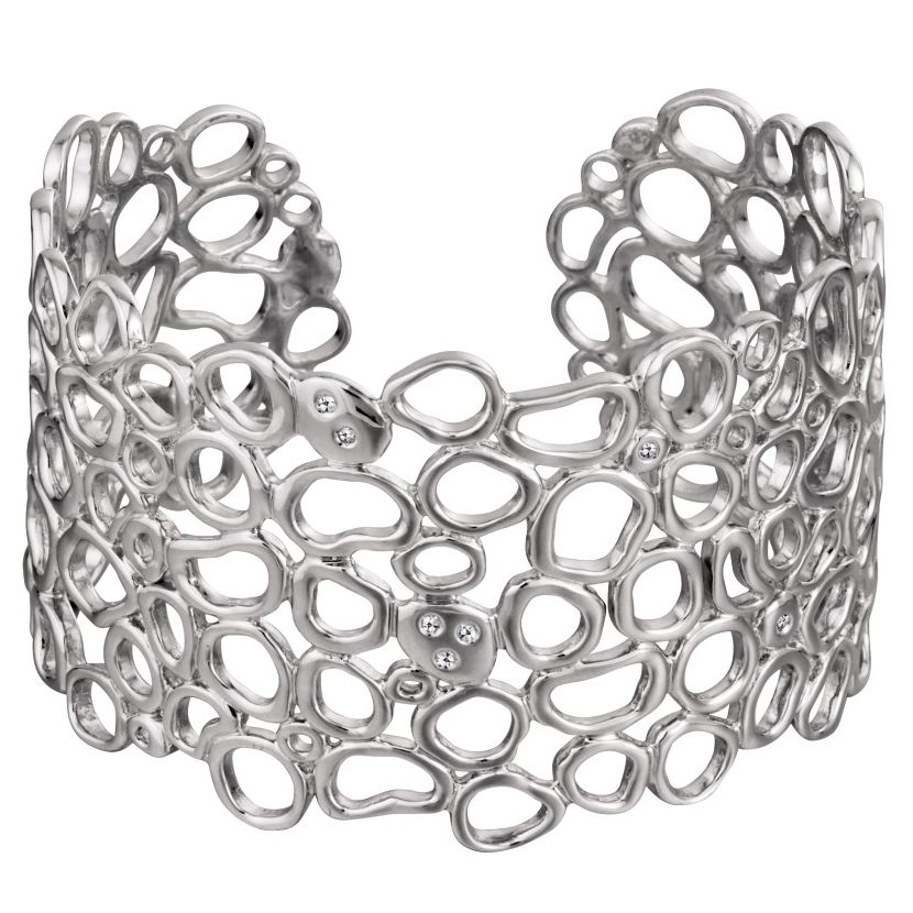 Hot Diamonds Bali Sterling Silver Diamond Set Cuff at John Lewis