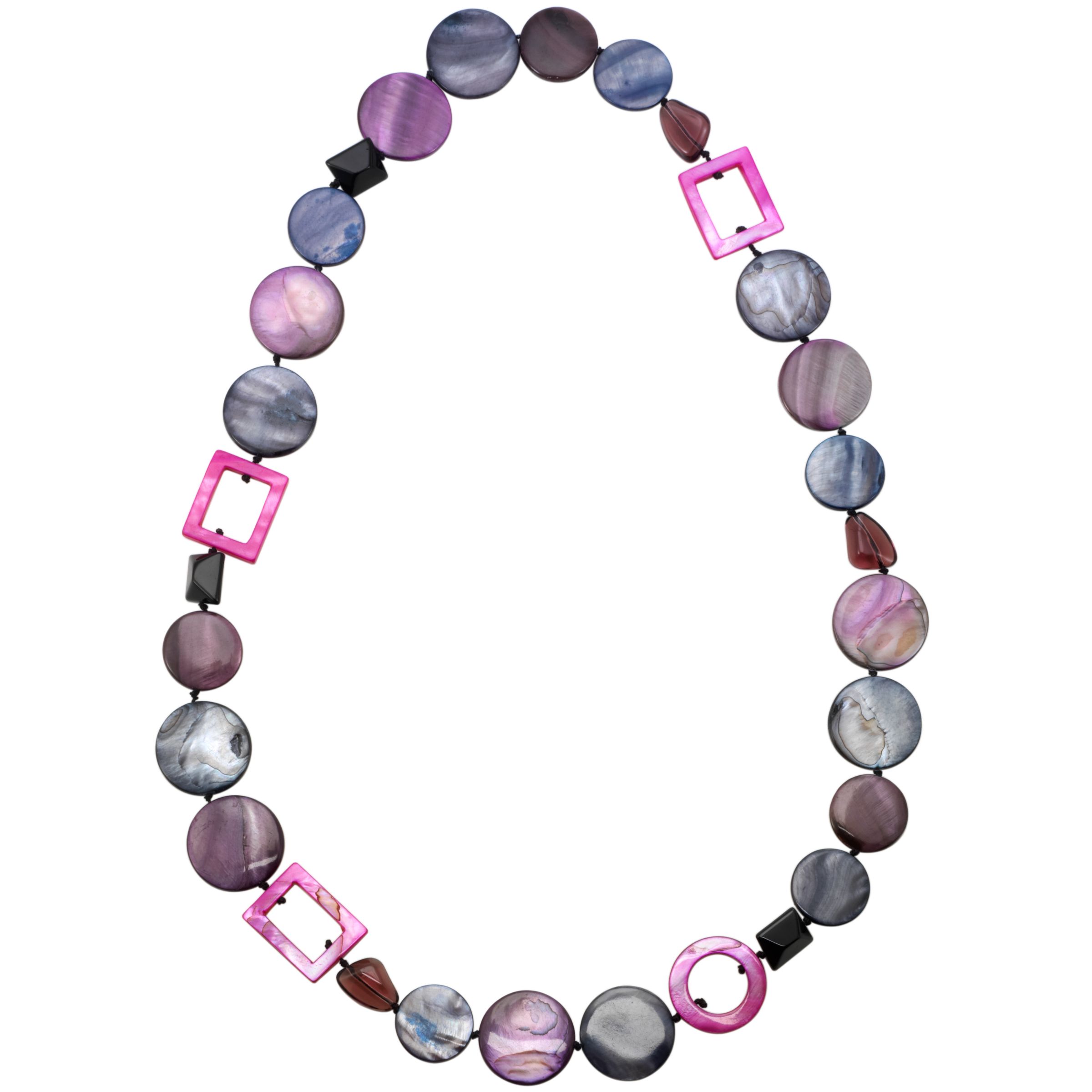Gemstones, John Lewis Women Long Purple Mix Necklace