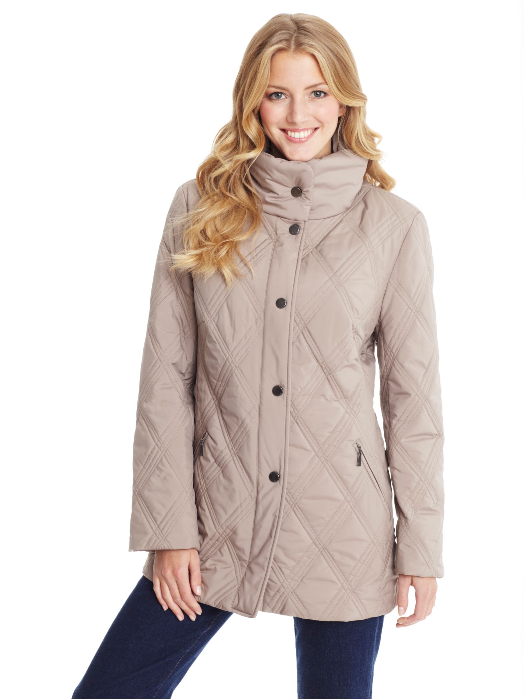 Basler Thermal Fleece Jacket, Taupe, 10 at John Lewis