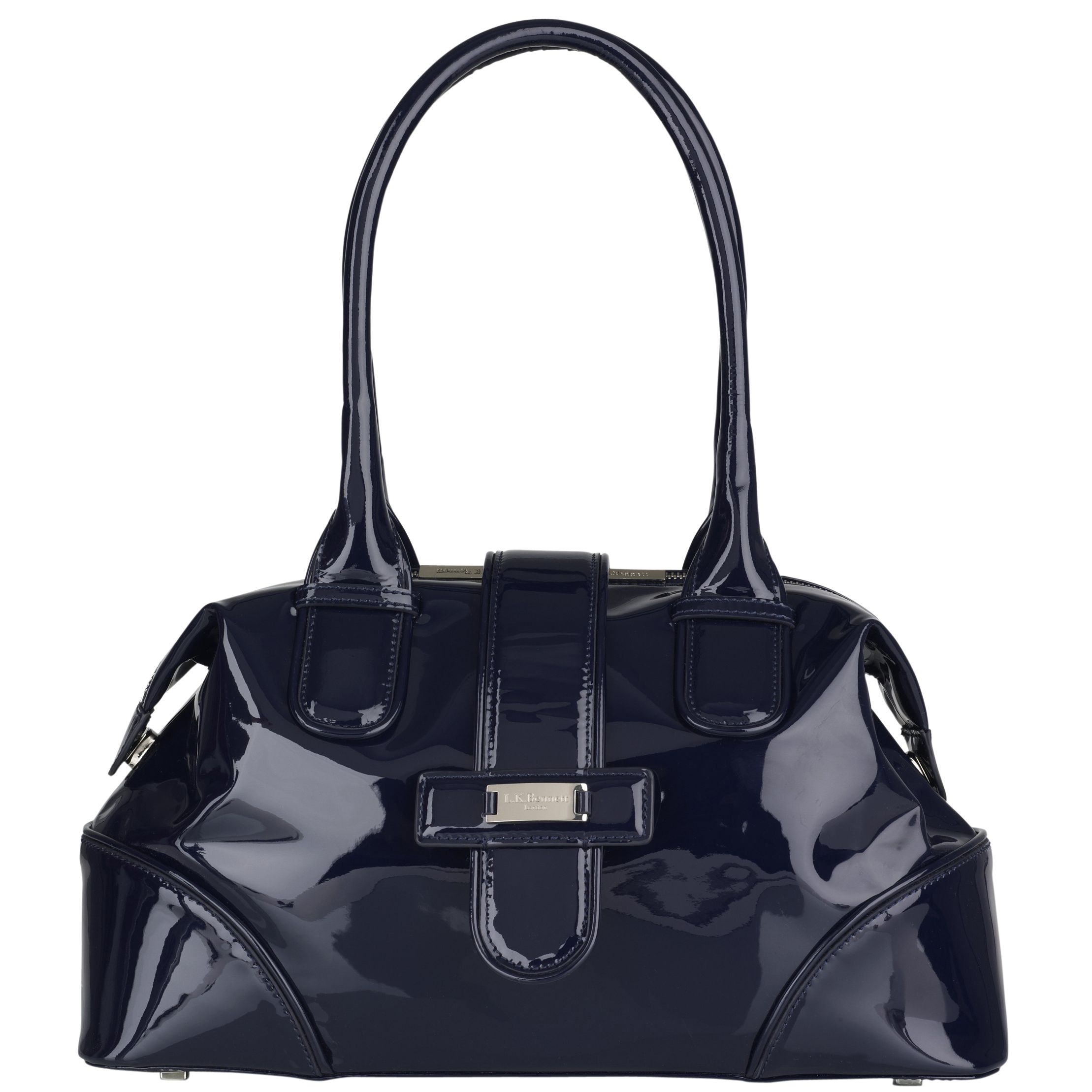 L.K. Bennett Hooper Patent Bowling Bag, Twilight at John Lewis