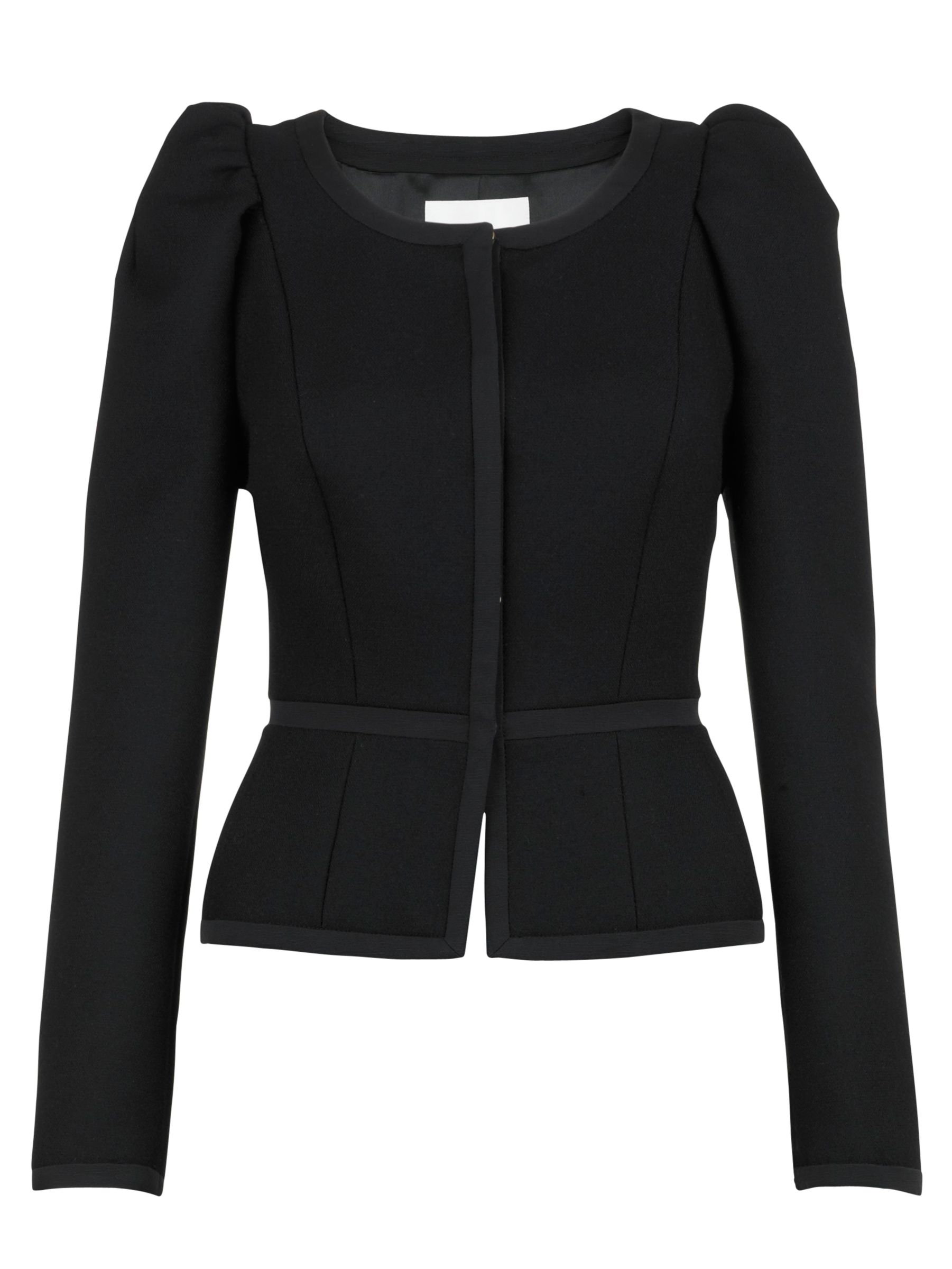 L.K. Bennett Bedford Bonotto Crepe Jacket, Black at John Lewis