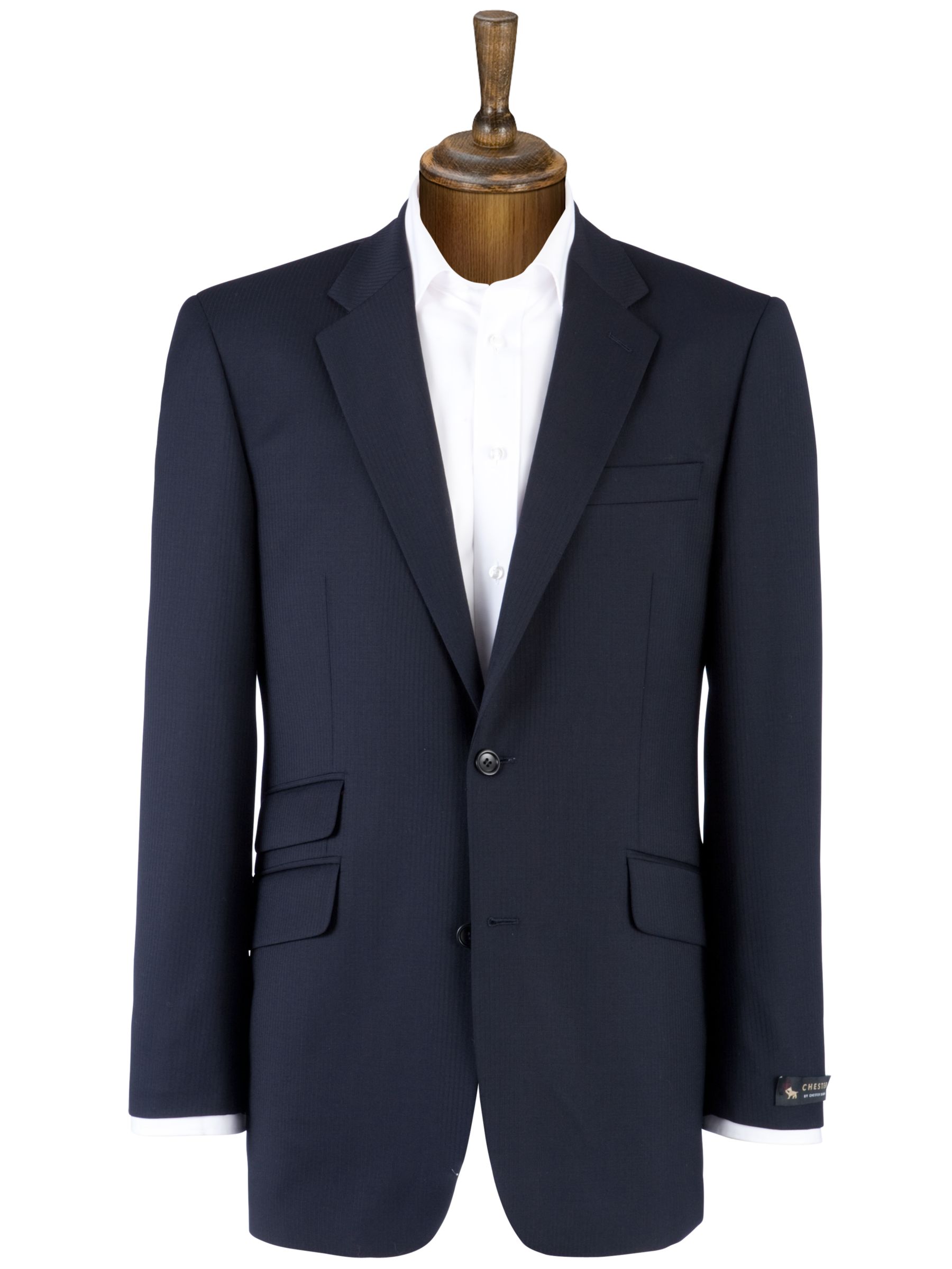 Chester by Chester Barrie Self Stripe Suit Jacket, Navy at JohnLewis