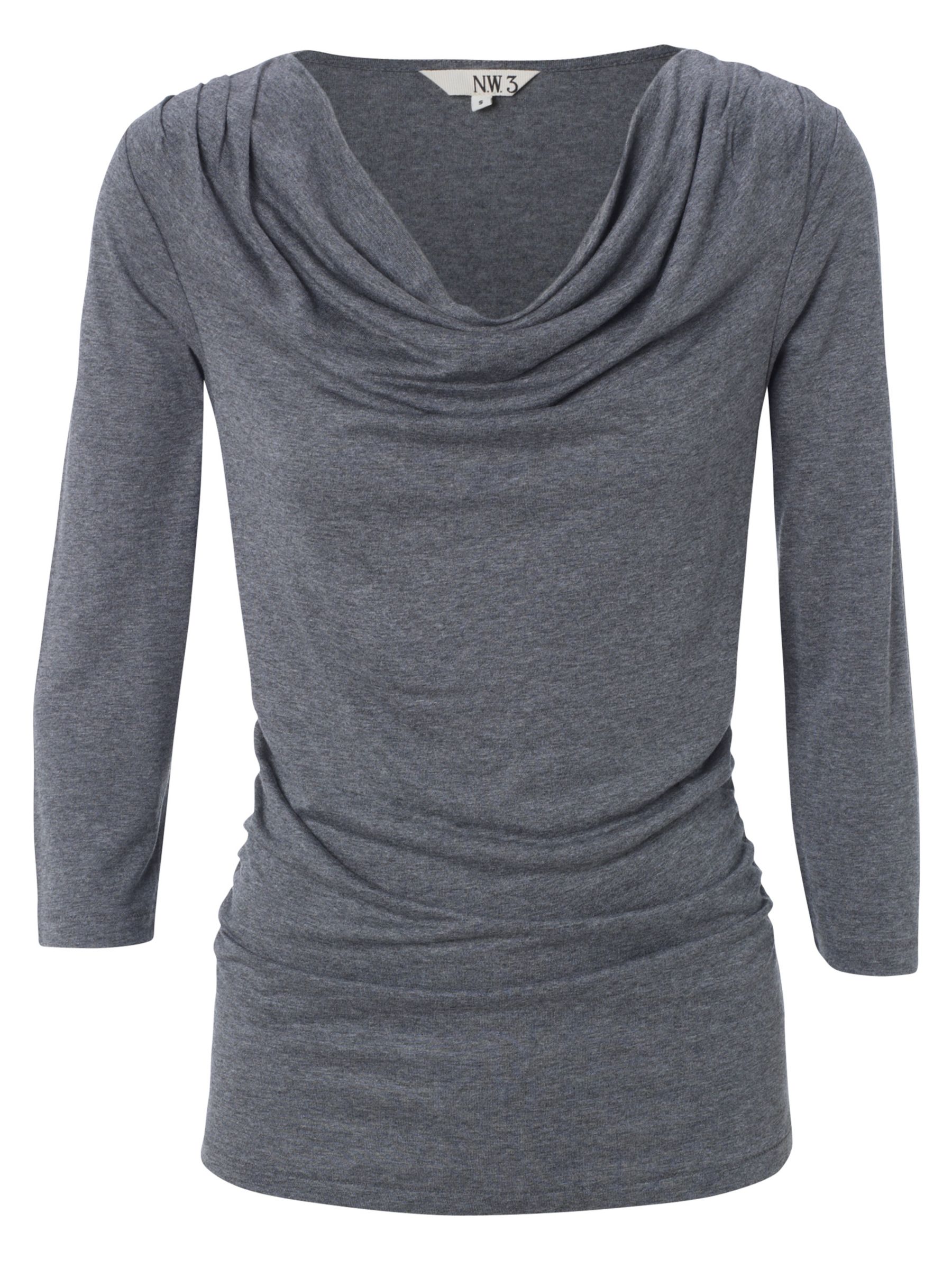 NW3 Cowl Neck T-Shirt, Storm Melange